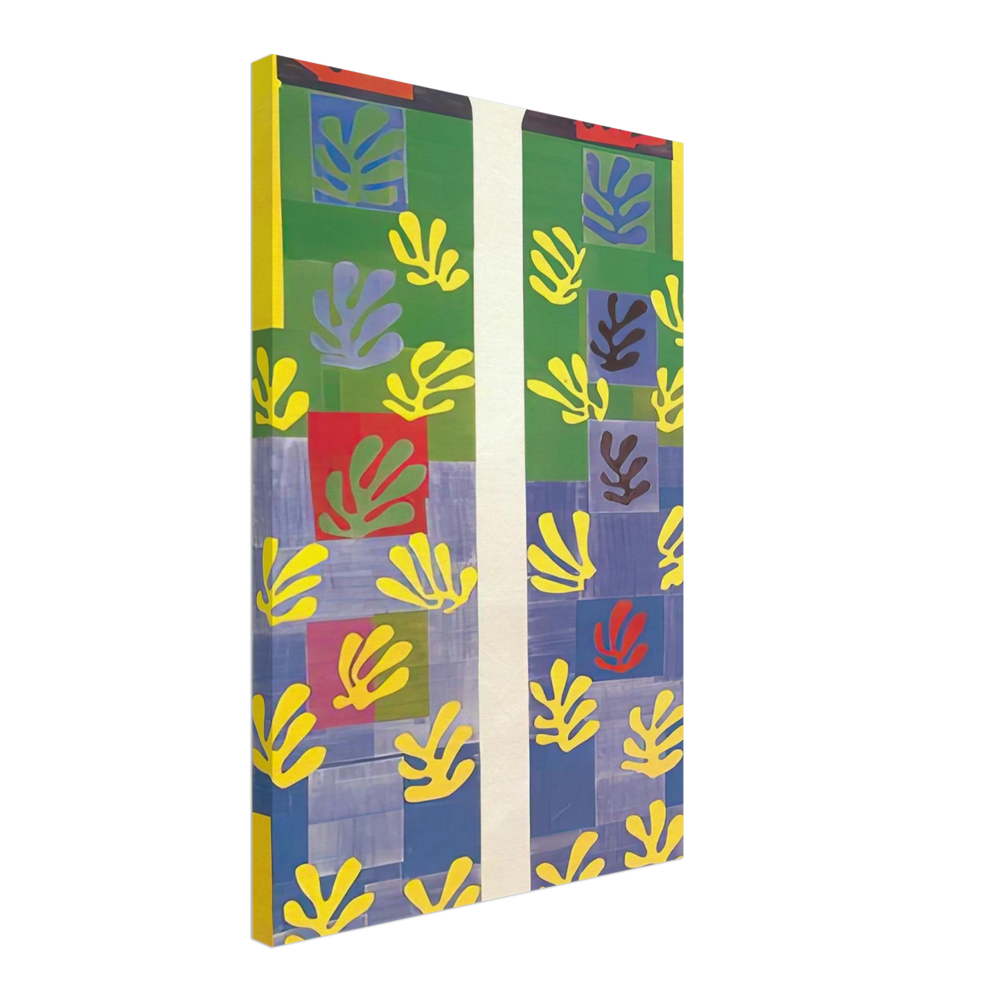 Henri Matisse - STAINED GLASS WINDOW WINDOW OF THE ABSIDE OF THE ROSARY CHAPEL 1949 Canvas - 40x60 cm / 16x24 inches-canvas