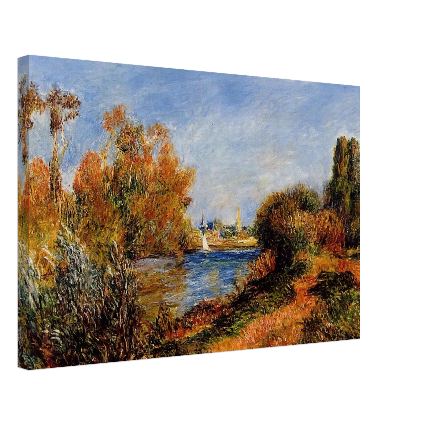 Pierre-Auguste Renoir - The Seine at Argenteuil Canvas - 70x100 cm / 28x40 inches-canvas