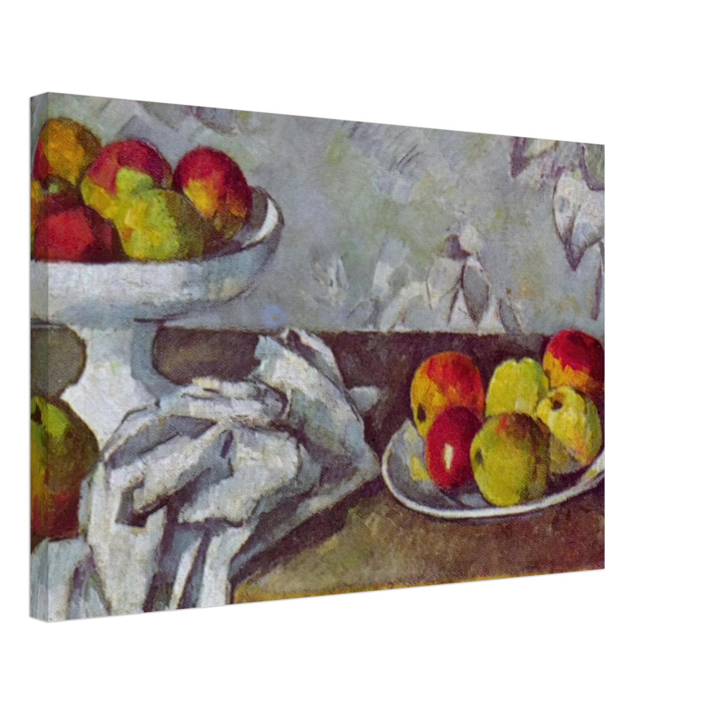 Paul Cezanne - Still life with apples and fruit bowl Canvas - 40x60 cm / 16x24 inches-canvas