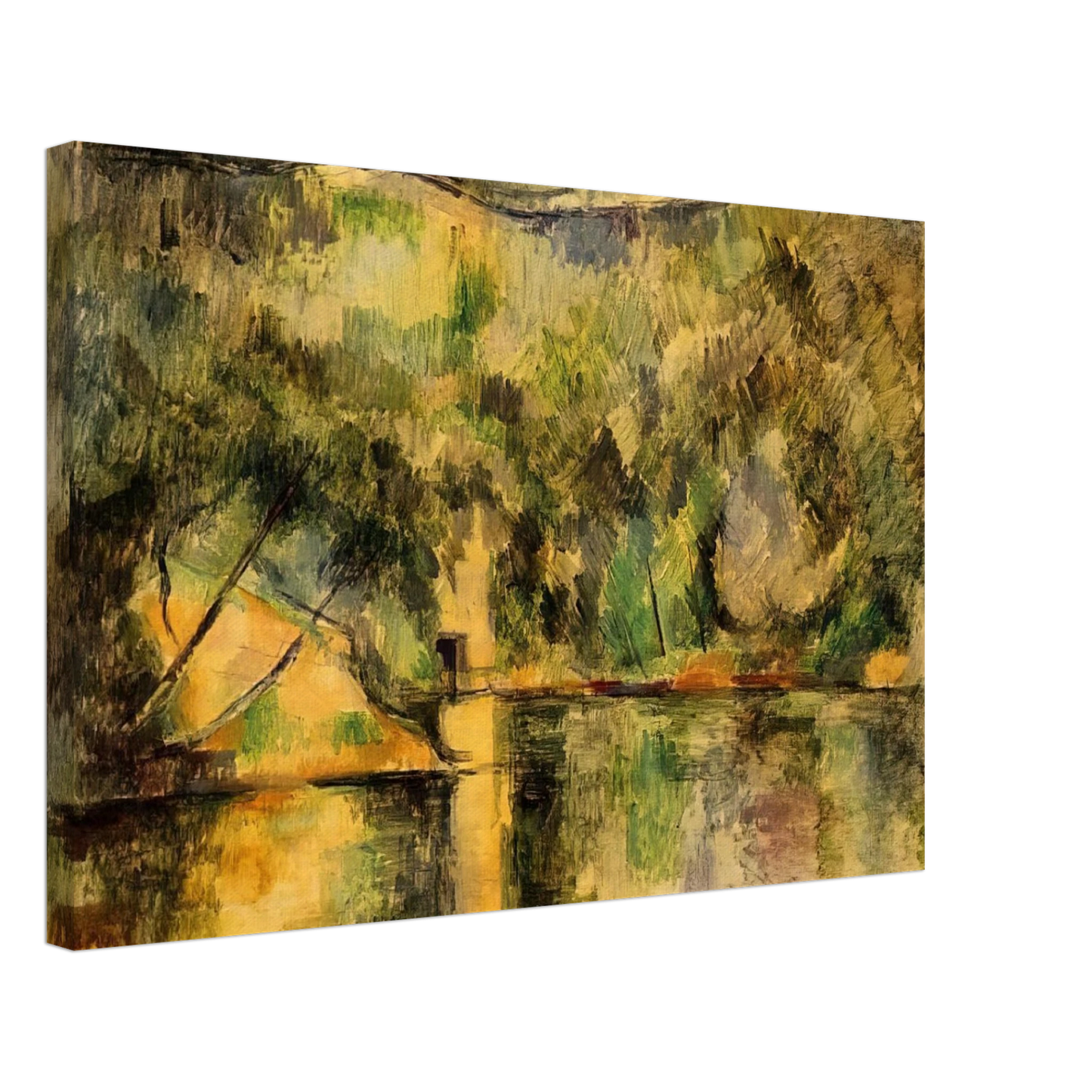Paul Cezanne - Reflections in the Water Canvas - 40x60 cm / 16x24 inches-canvas
