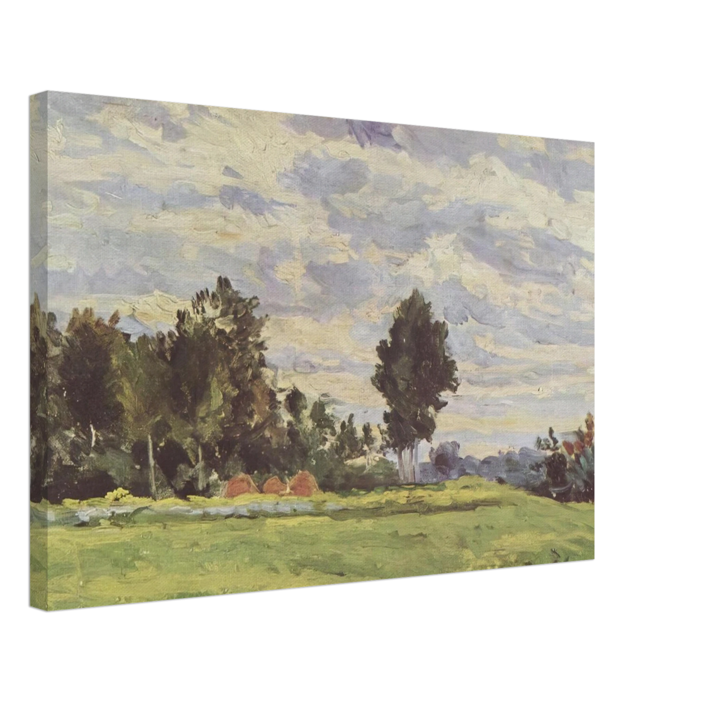 Paul Cezanne - Landscape in the Ile de France Canvas - 40x60 cm / 16x24 inches-canvas