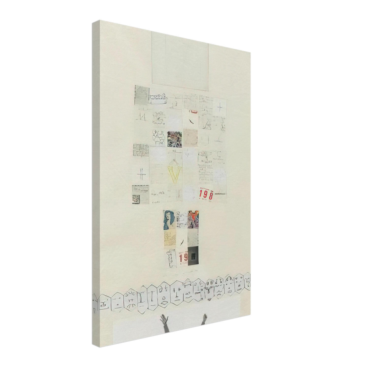 Alighiero Boetti - UNTITLED 1980 Canvas - 40x60 cm / 16x24 inches-canvas