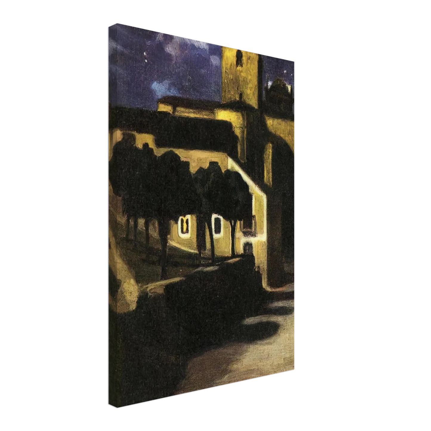 Diego Rivera - NIGHT SCENE IN AVILA 1907 Canvas - 70x100 cm / 28x40 inches-canvas