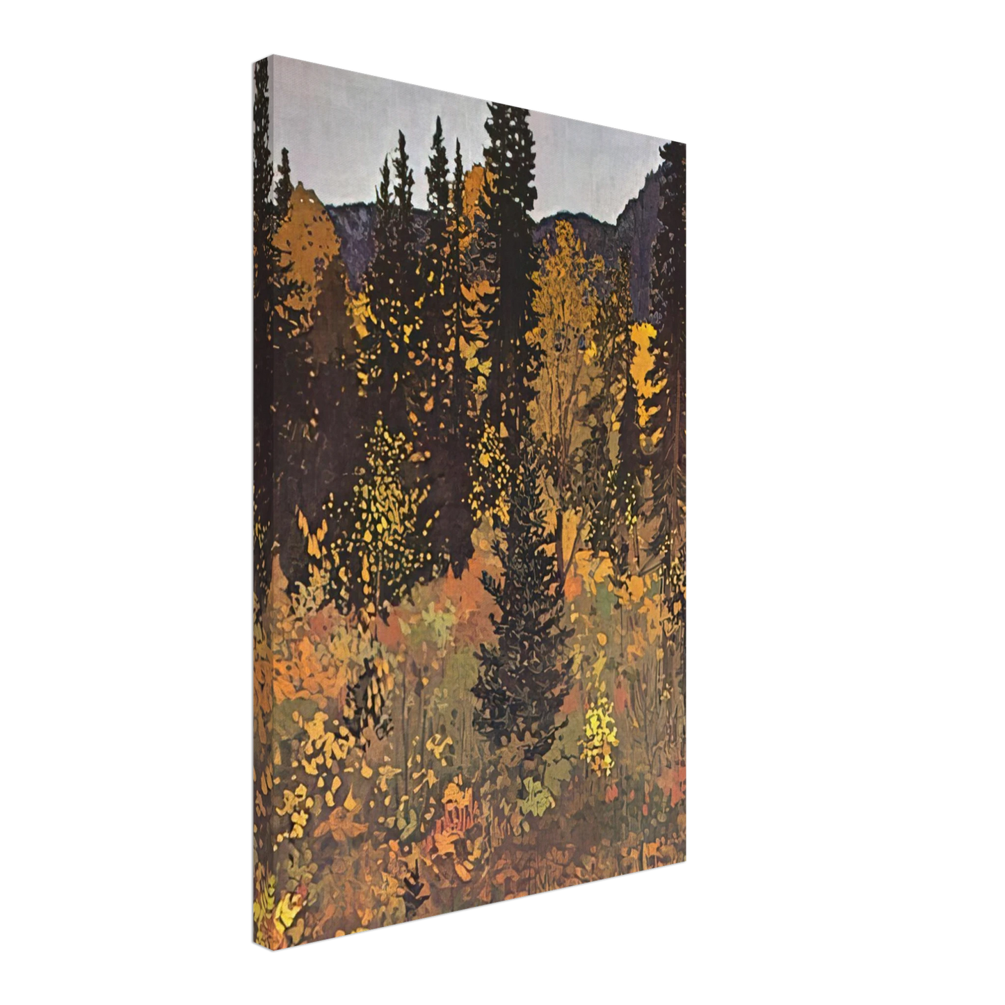 Frank Johnston - The Dark Woods Interior - 1921 Canvas - 40x60 cm / 16x24 inches-canvas