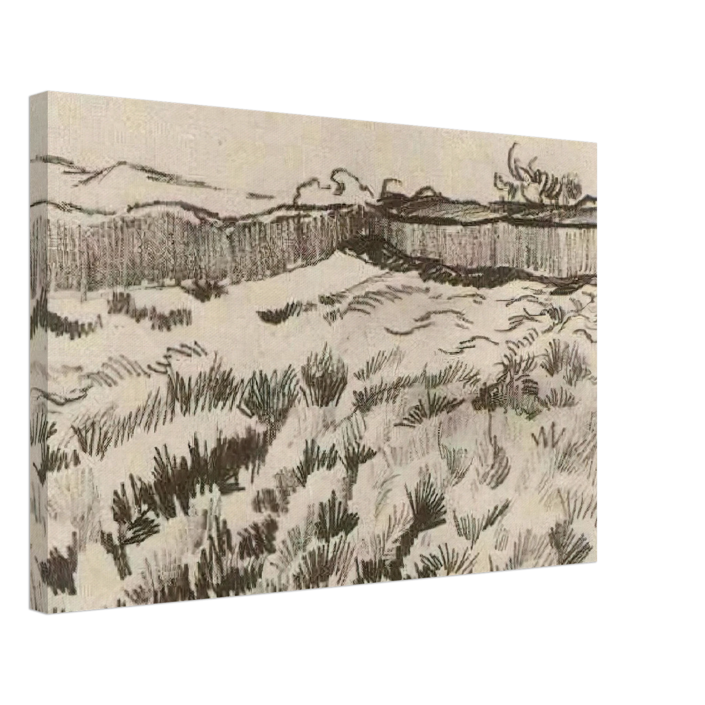 Vincent van Gogh - Enclosed Field Canvas - 40x60 cm / 16x24 inches-canvas