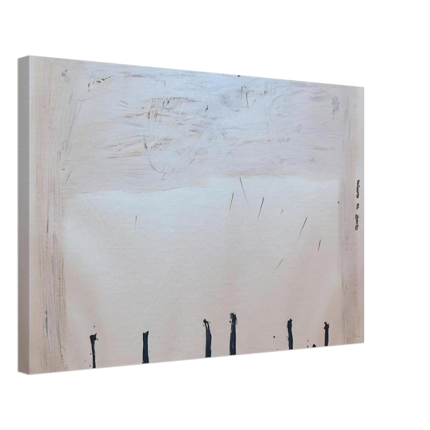 Antoni Tapies - VERTICALES EN BAS 1968 Canvas - 40x60 cm / 16x24 inches-canvas