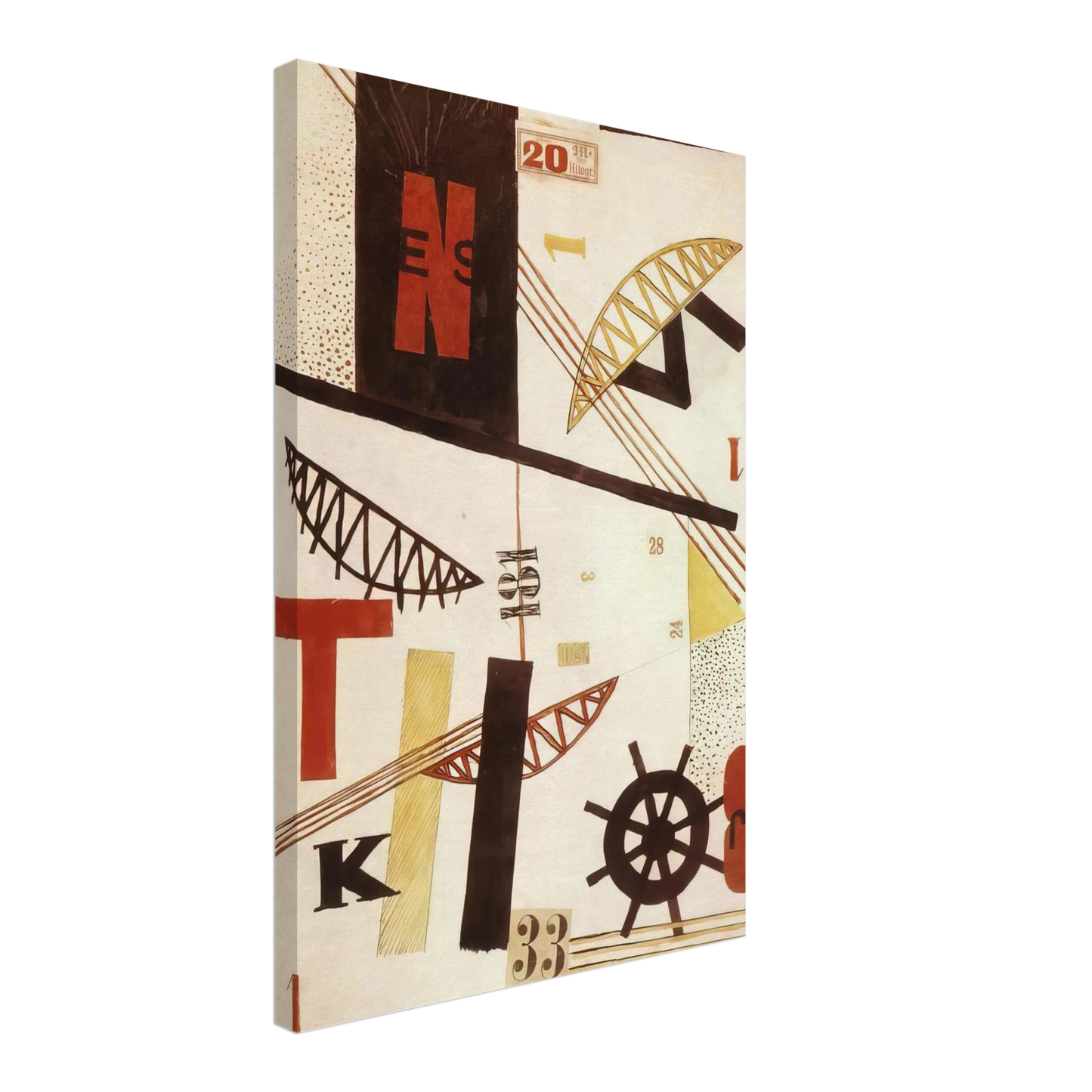 Laszlo Moholy-Nagy - Hidak Bridges Canvas - 40x60 cm / 16x24 inches-canvas