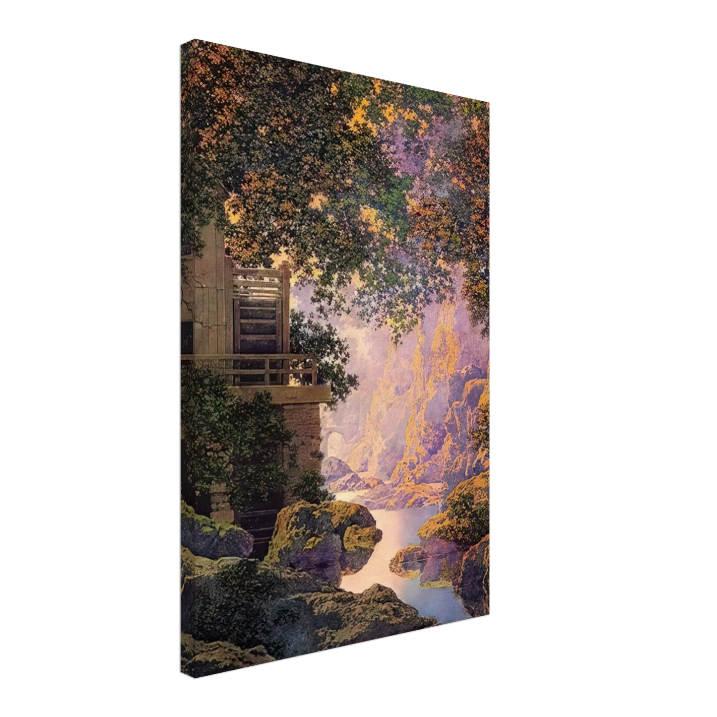 Maxfield Parrish - The Old Glen Mill Large Canvas - 70x100 cm / 28x40 inches-canvas