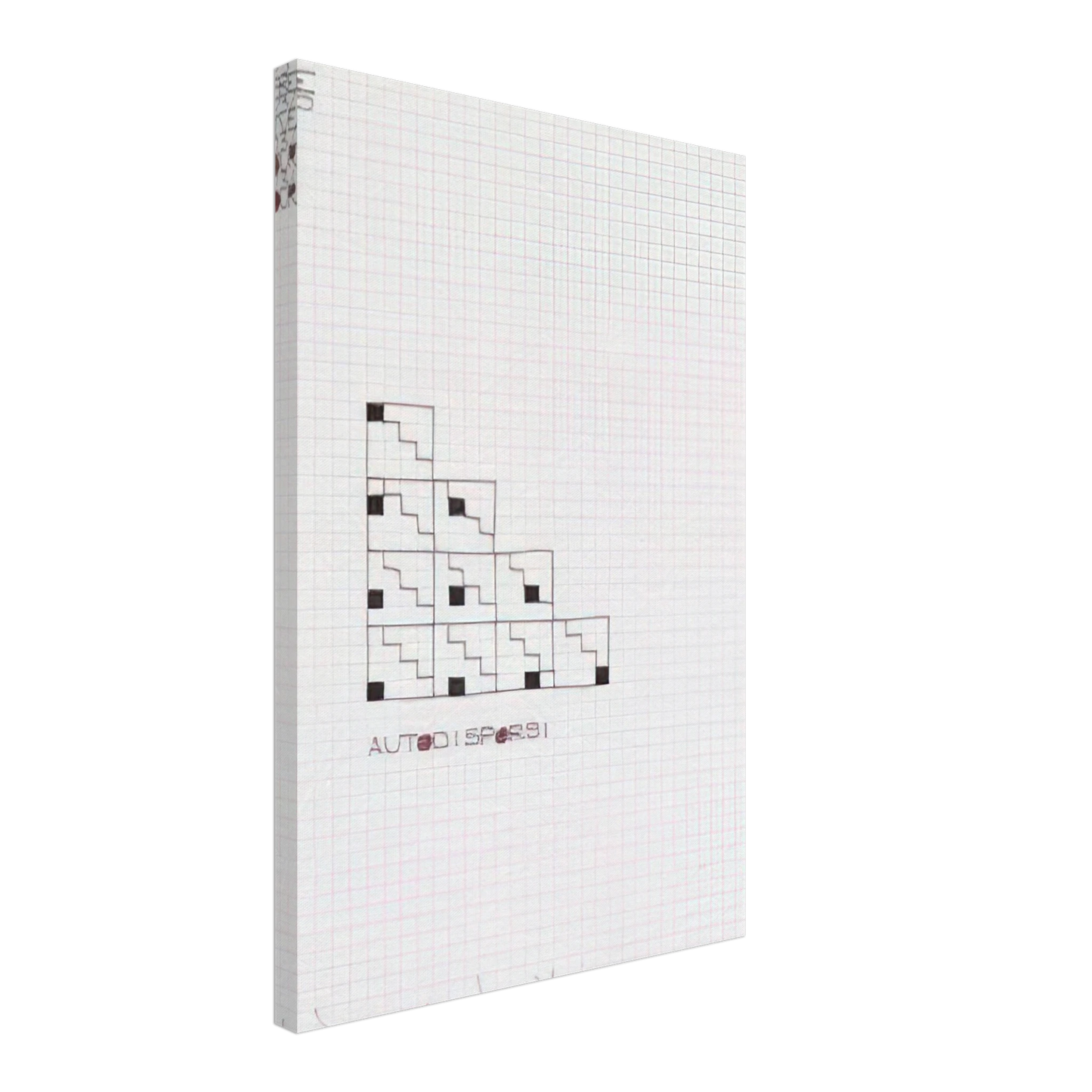 Alighiero Boetti - AUTODISPORSI 1975 Canvas - 70x100 cm / 28x40 inches-canvas