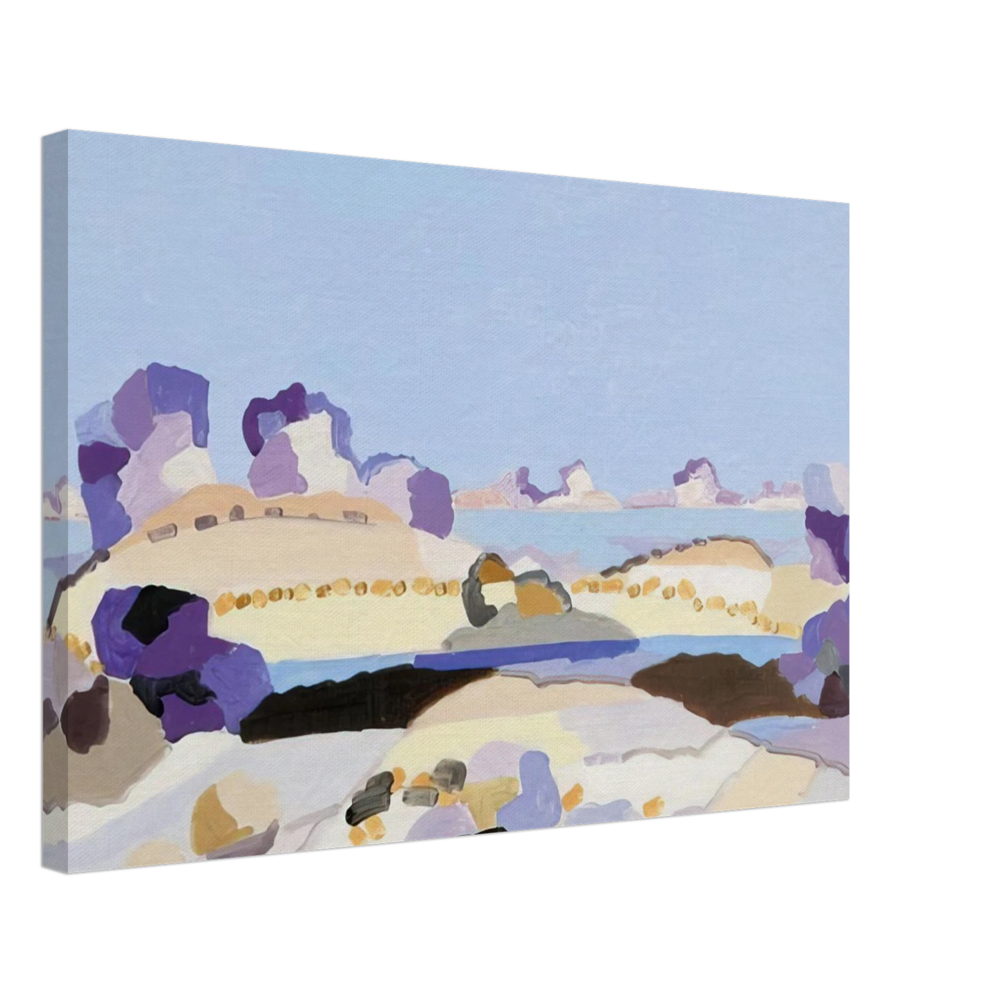 Charles Lapicque - Lagune bretonne - 1959 Canvas - 40x60 cm / 16x24 inches-canvas