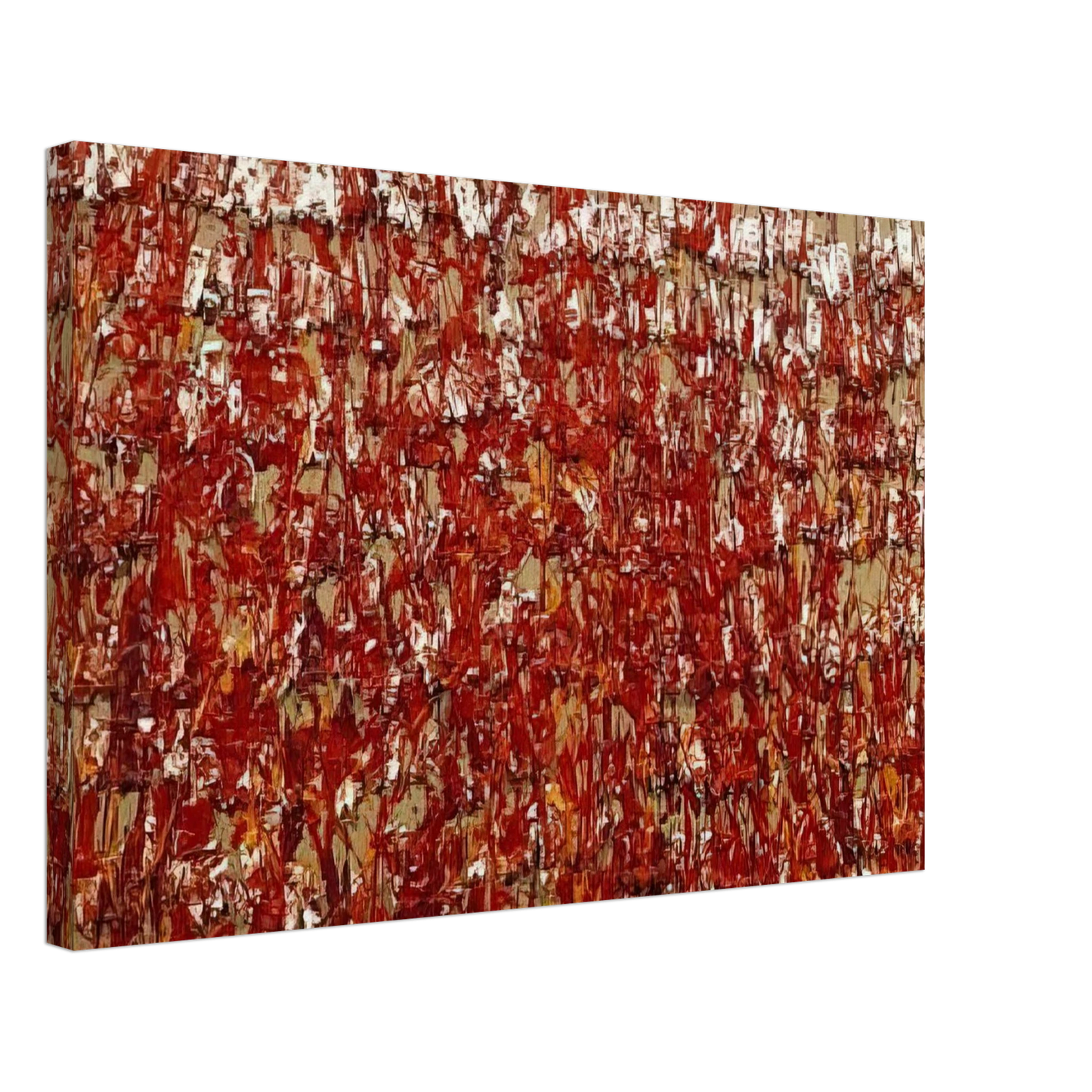 Arman - Red Tubes of Paint - 1980 Canvas - 70x100 cm / 28x40 inches-canvas