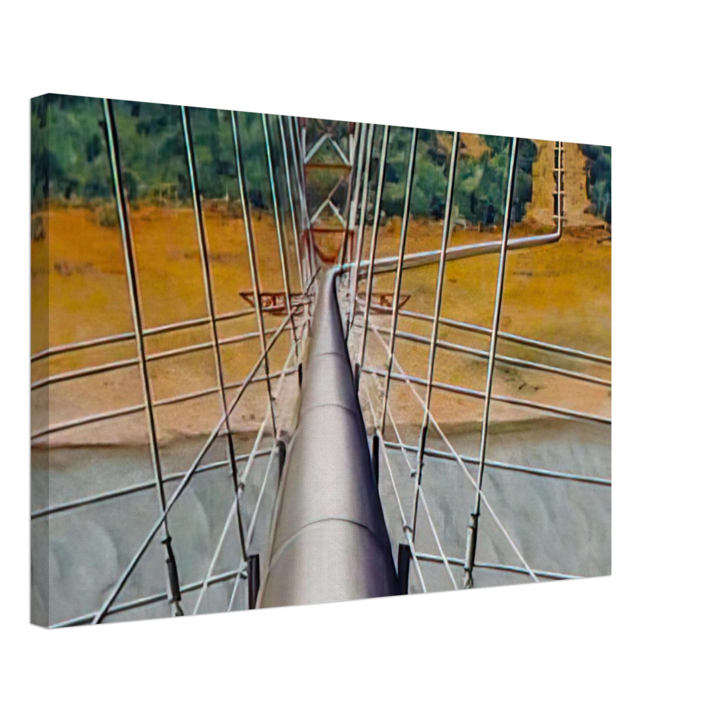 Clarence Holbrook Carter - Pipeline - 1955 Canvas - 70x100 cm / 28x40 inches-canvas