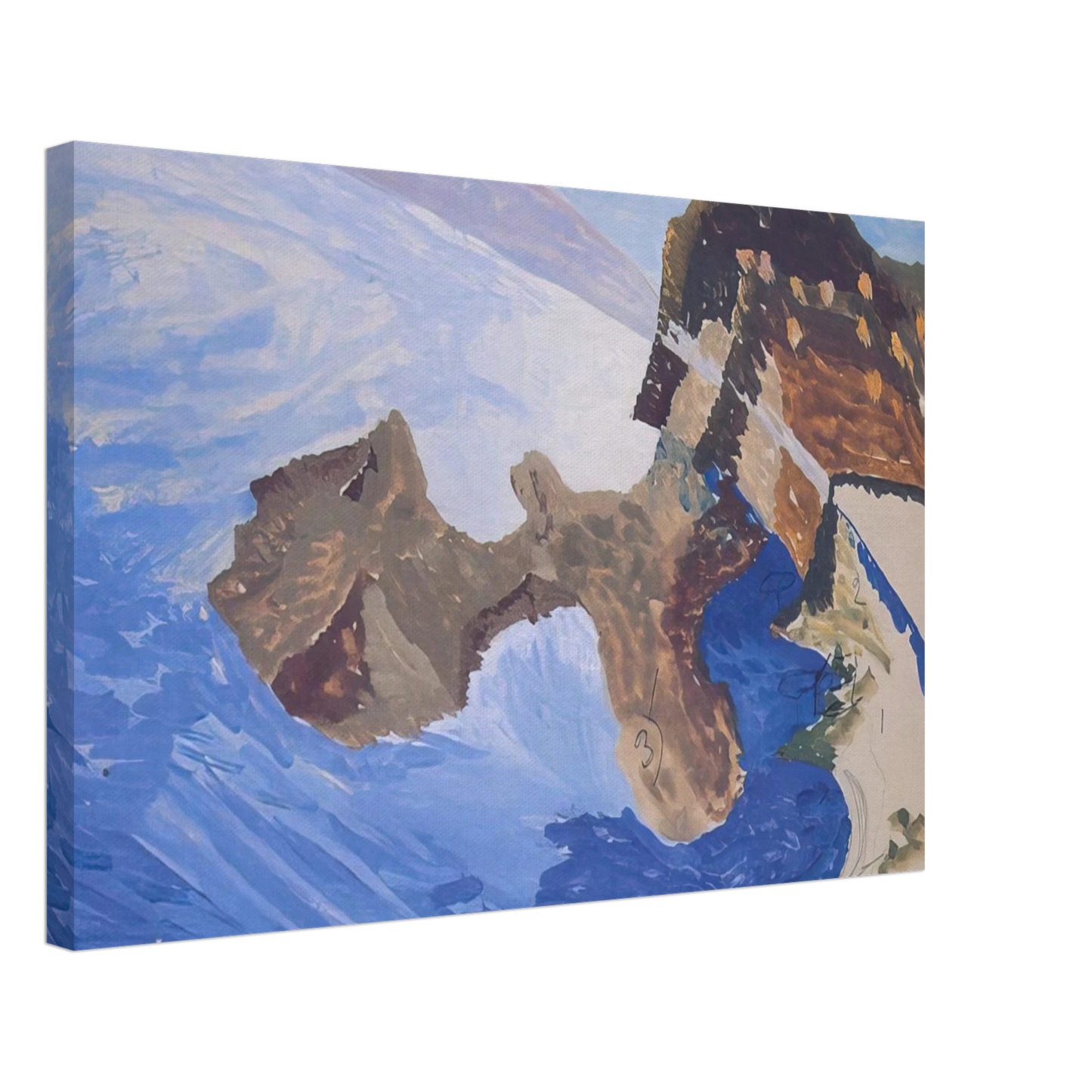 Benedetta Cappa - Meeting on the Island Canvas - 40x60 cm / 16x24 inches-canvas