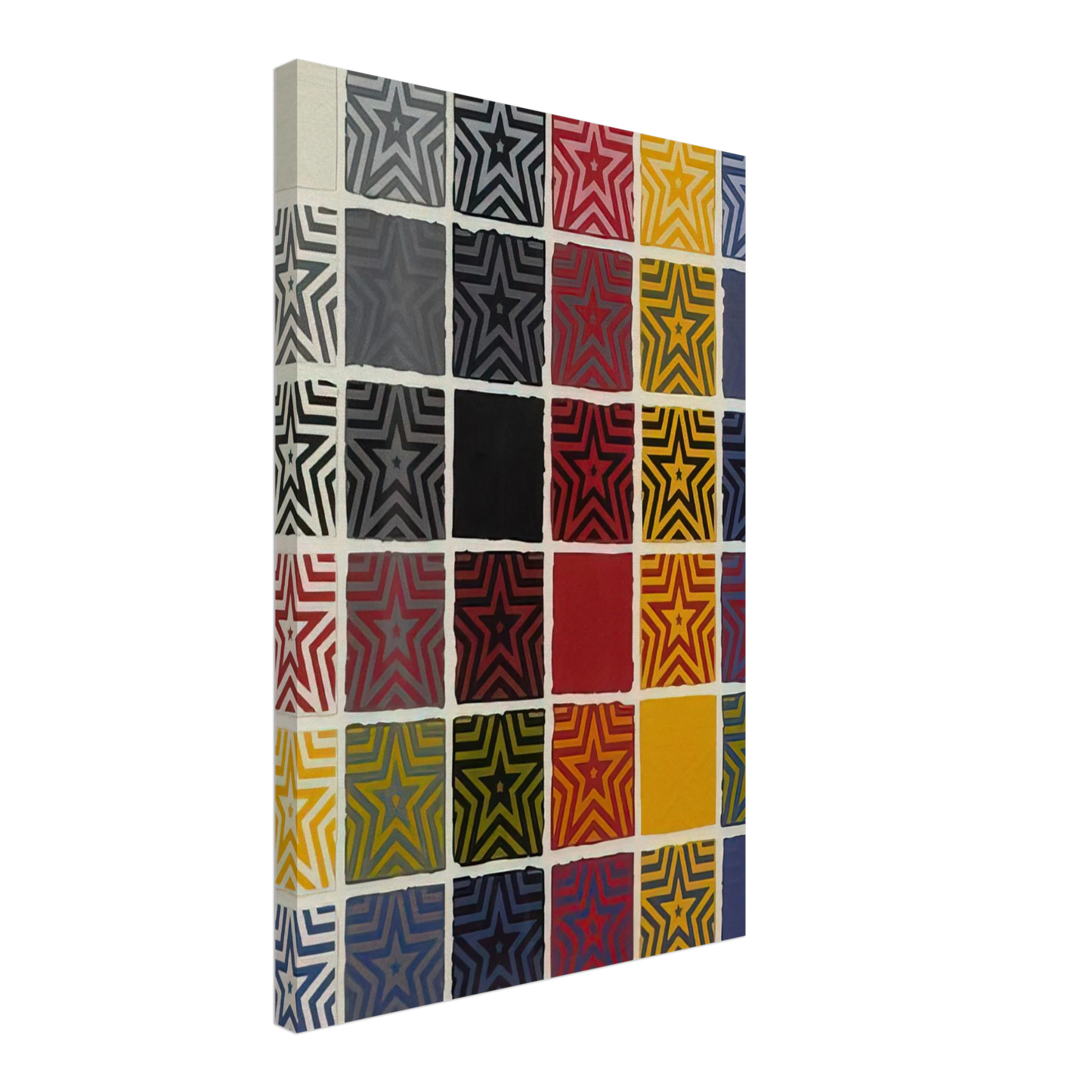 Sol LeWitt - Stars 5 Pointed Canvas - 70x100 cm / 28x40 inches-canvas