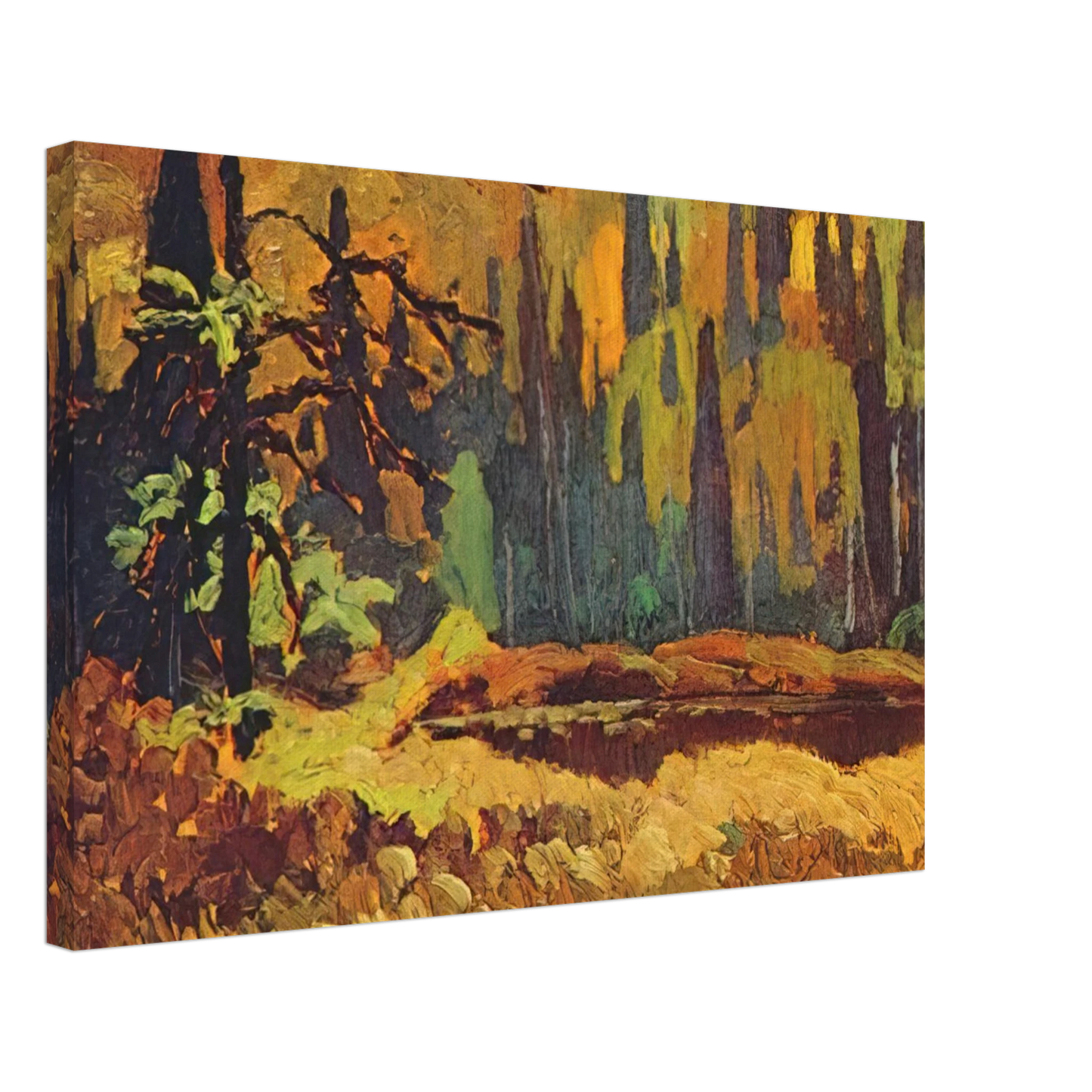 Frank Johnston - Moose Pond - 1918 Canvas - 40x60 cm / 16x24 inches-canvas