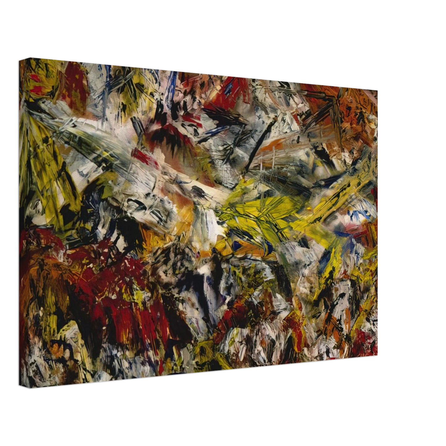 Marcel Barbeau - Le tumulte a la machoire crispee Canvas - 70x100 cm / 28x40 inches-canvas