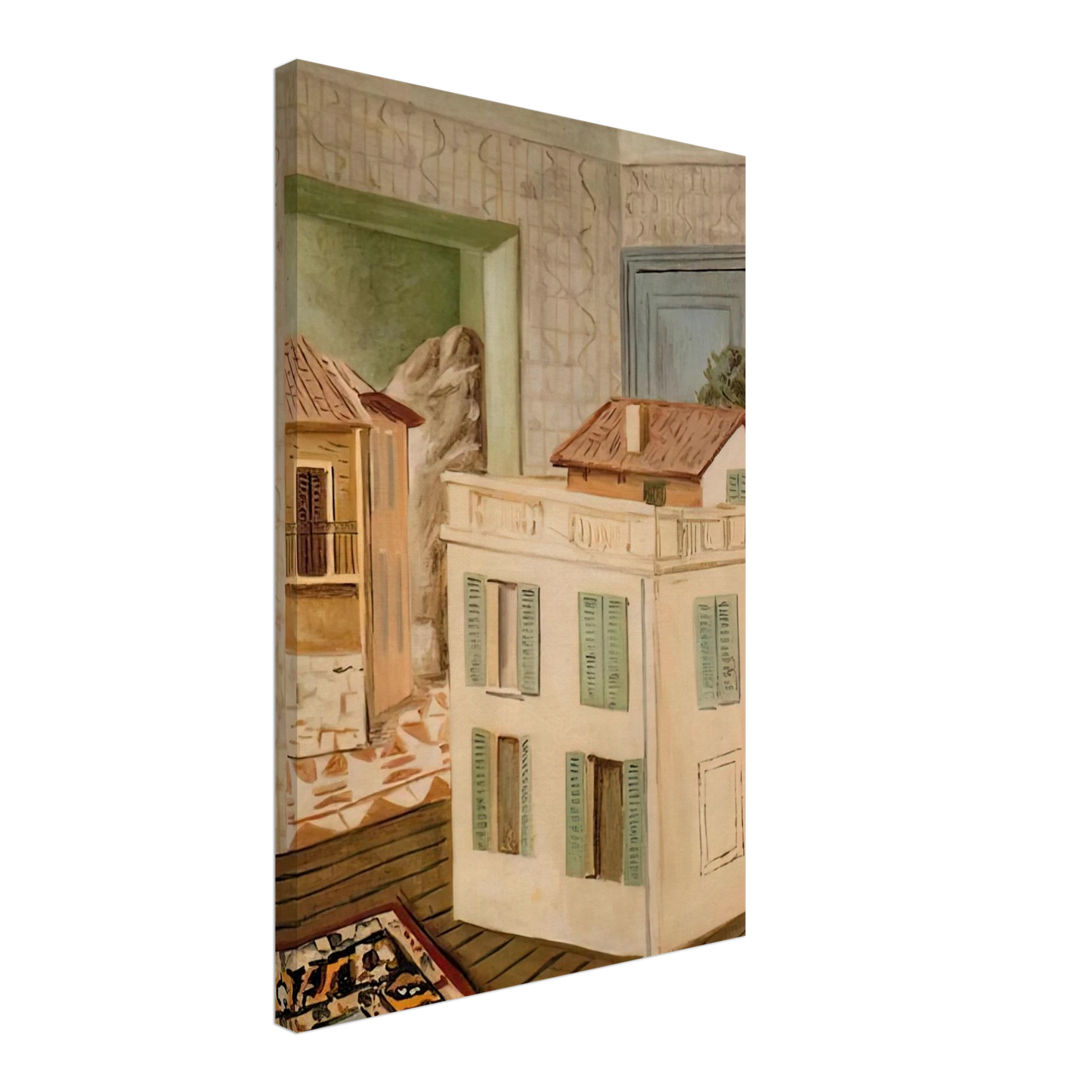 Giorgio de Chirico - THE HOUSE IN THE HOUSE Canvas - 40x60 cm / 16x24 inches-canvas