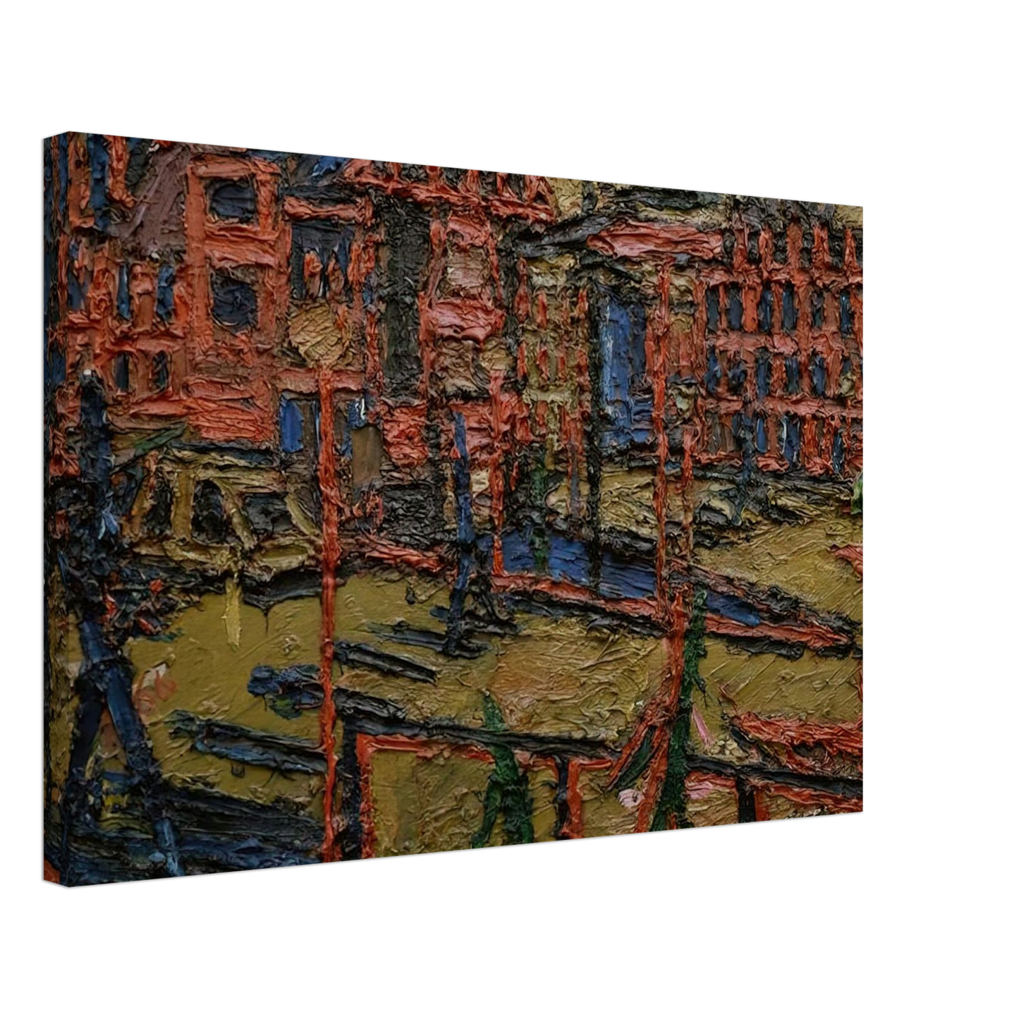 Frank Auerbach - BEHIND CAMDEN TOWN STATION SUMMER EVENING Canvas - 70x100 cm / 28x40 inches-canvas
