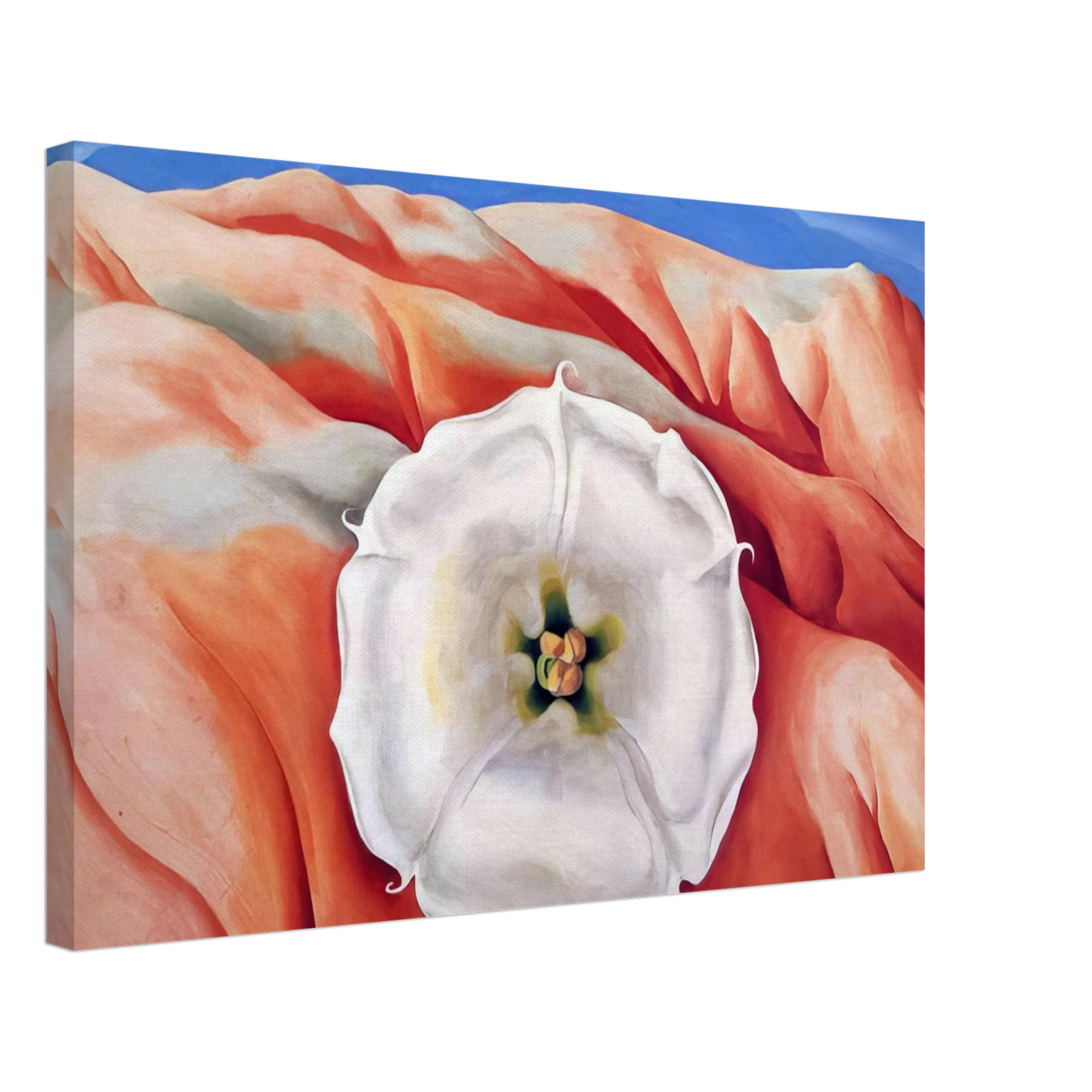 Georgia O'Keeffe - Red hills and white flower II Canvas - 70x100 cm / 28x40 inches-canvas