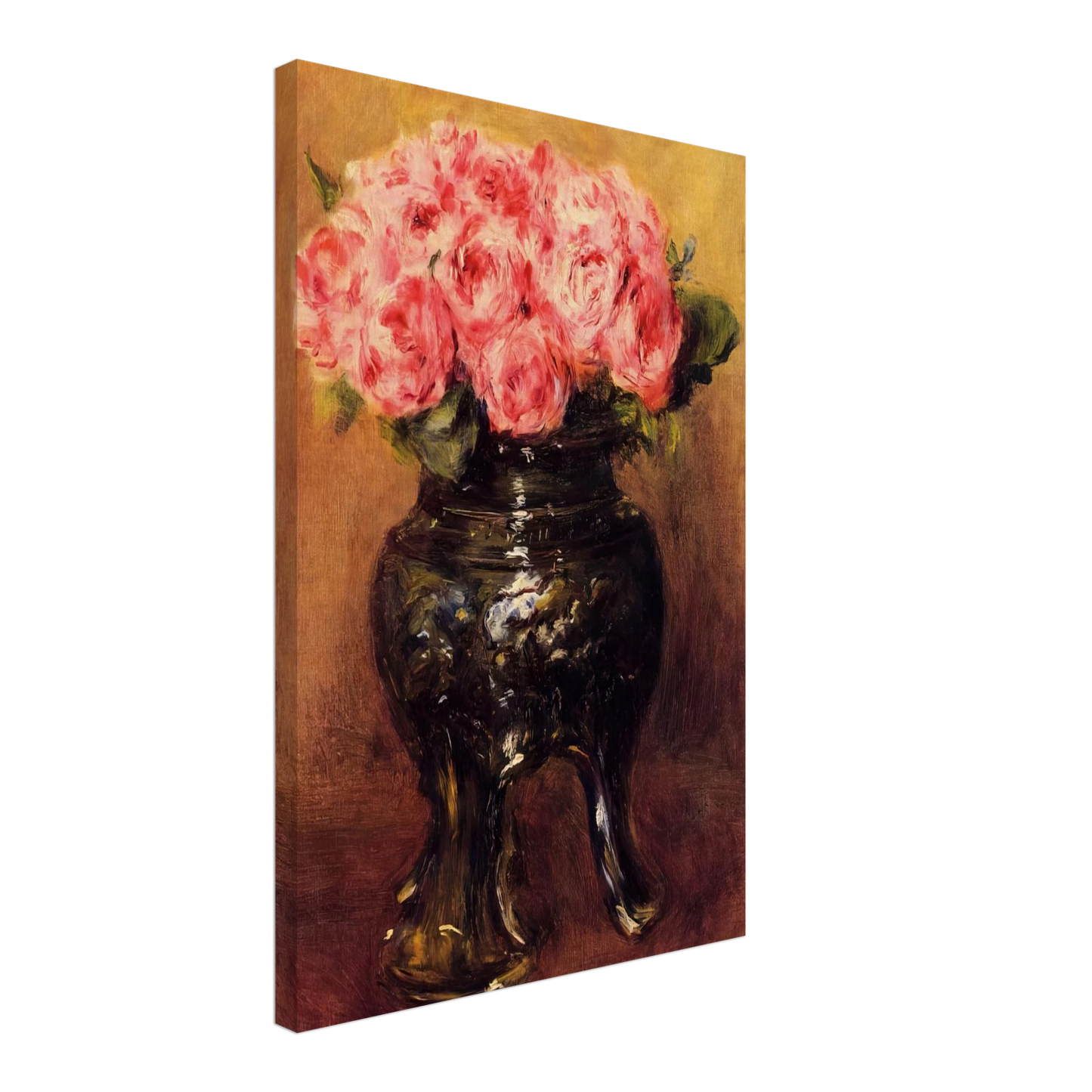Pierre-Auguste Renoir - Roses in a China Vase Canvas - 40x60 cm / 16x24 inches-canvas