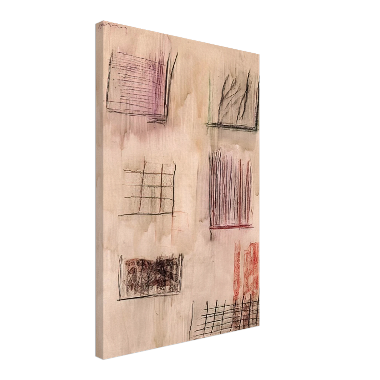 Gunther Forg - Untitled Cansons - 1989 Canvas - 40x60 cm / 16x24 inches-canvas