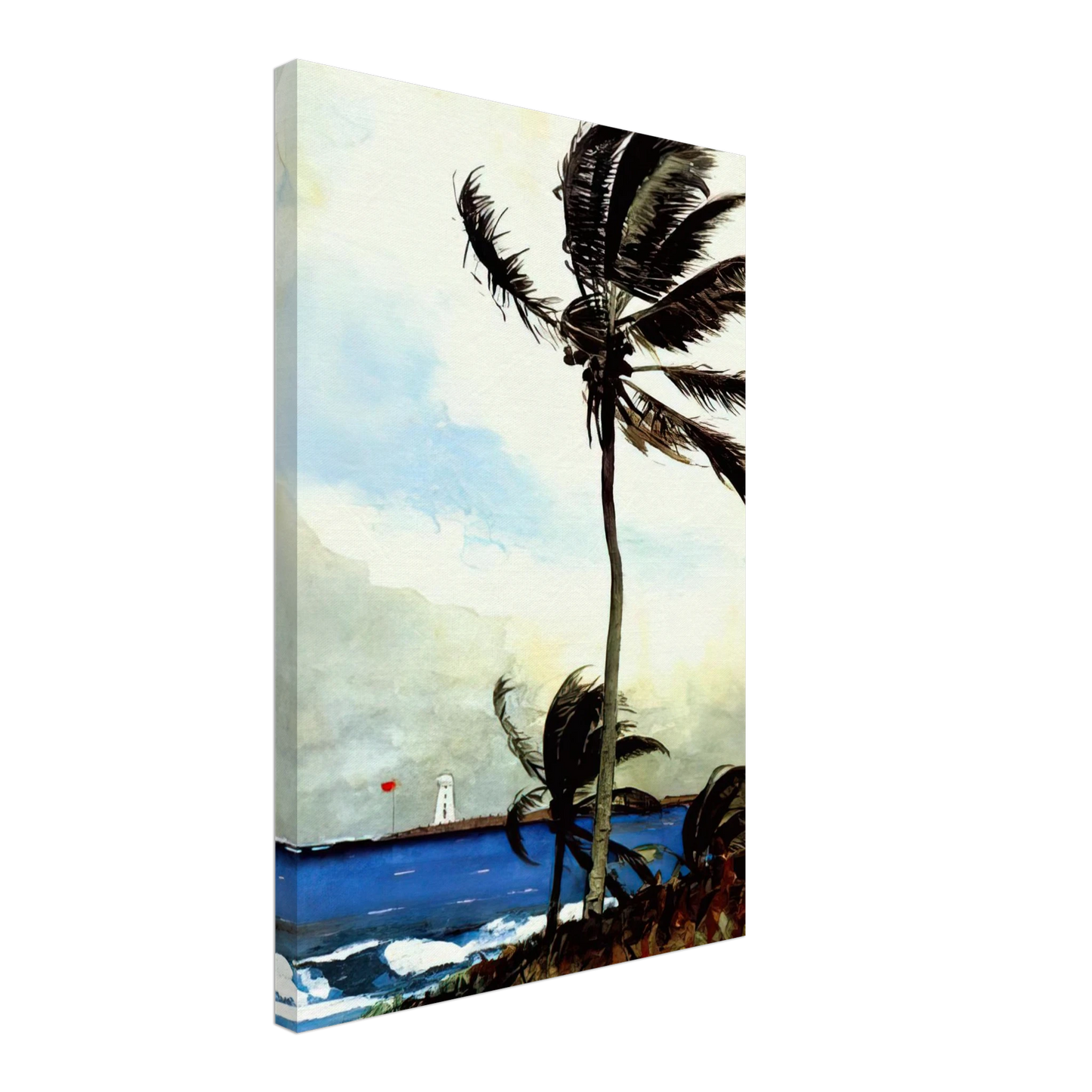 Winslow Homer - PALM TREE NASSAU Canvas - 70x100 cm / 28x40 inches-canvas