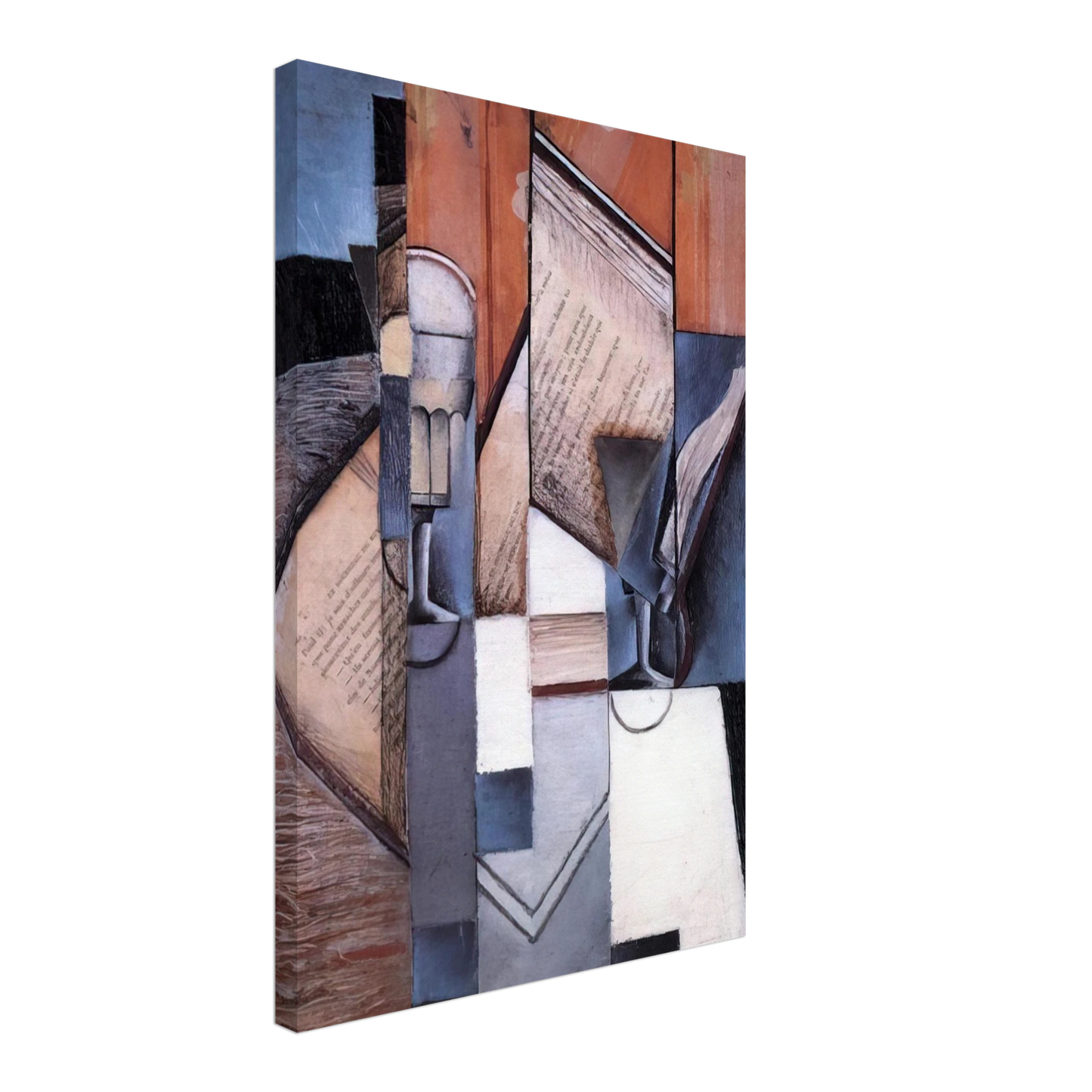 Juan Gris - THE BOOK 1913 Canvas - 40x60 cm / 16x24 inches-canvas