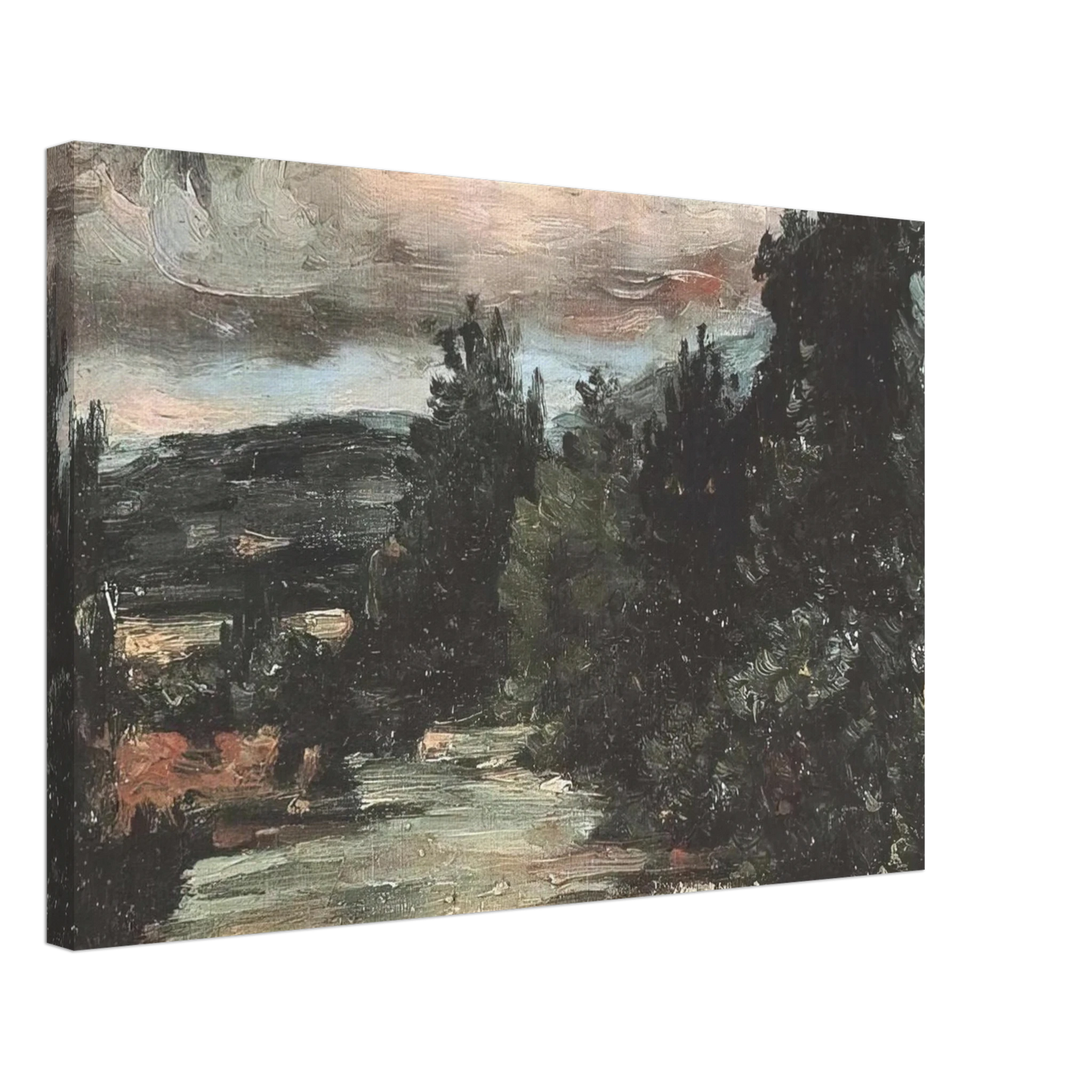 Paul Cezanne - River in the plain Canvas - 70x100 cm / 28x40 inches-canvas