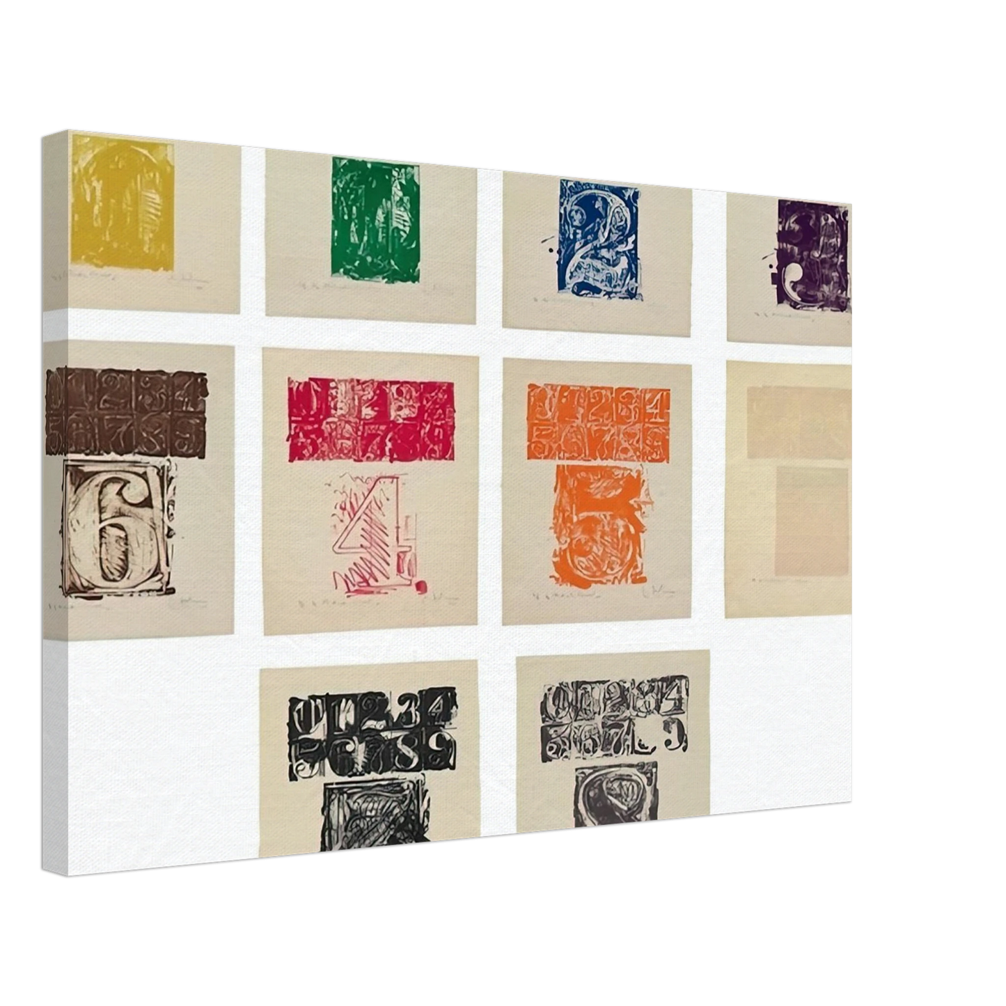 Jasper Johns - 0 9 ULAE 19 1963 Canvas - 40x60 cm / 16x24 inches-canvas