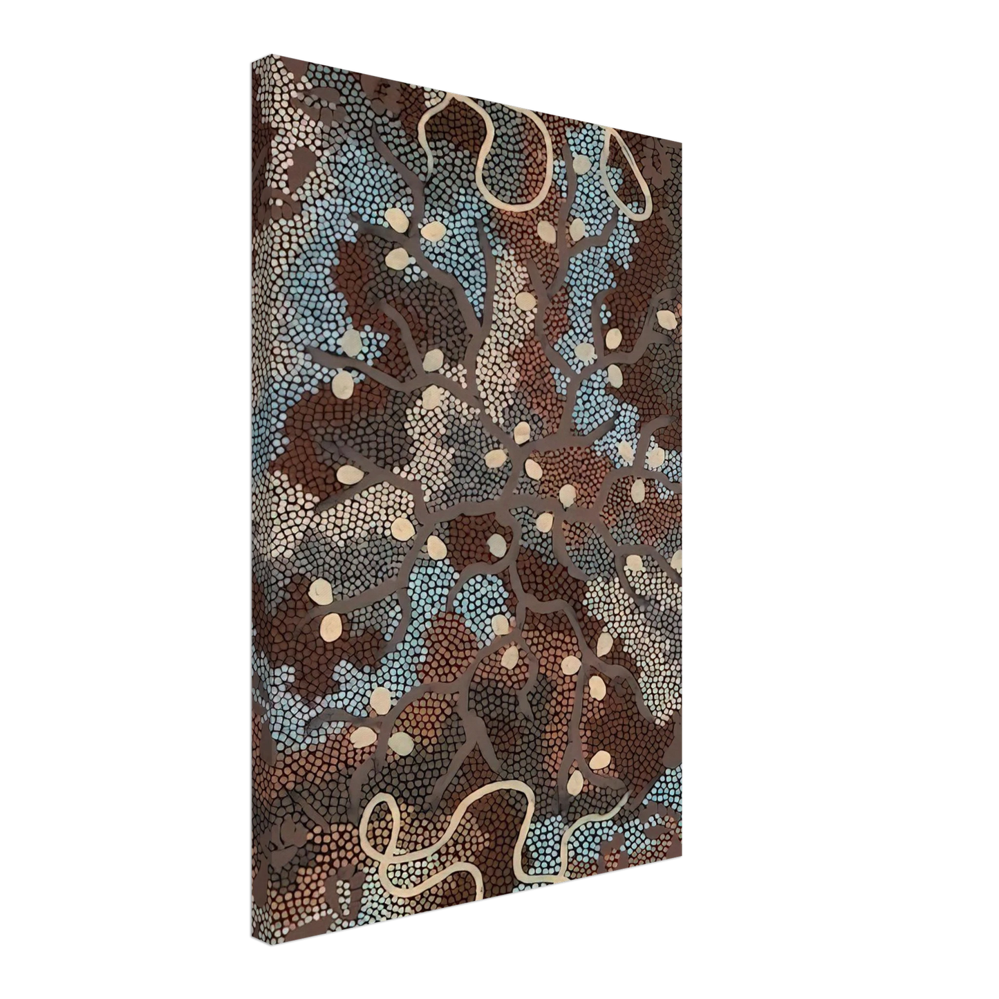 Clifford Possum Tjapaltjarri - Bush Tucker Dreaming - 1984 Canvas - 40x60 cm / 16x24 inches-canvas