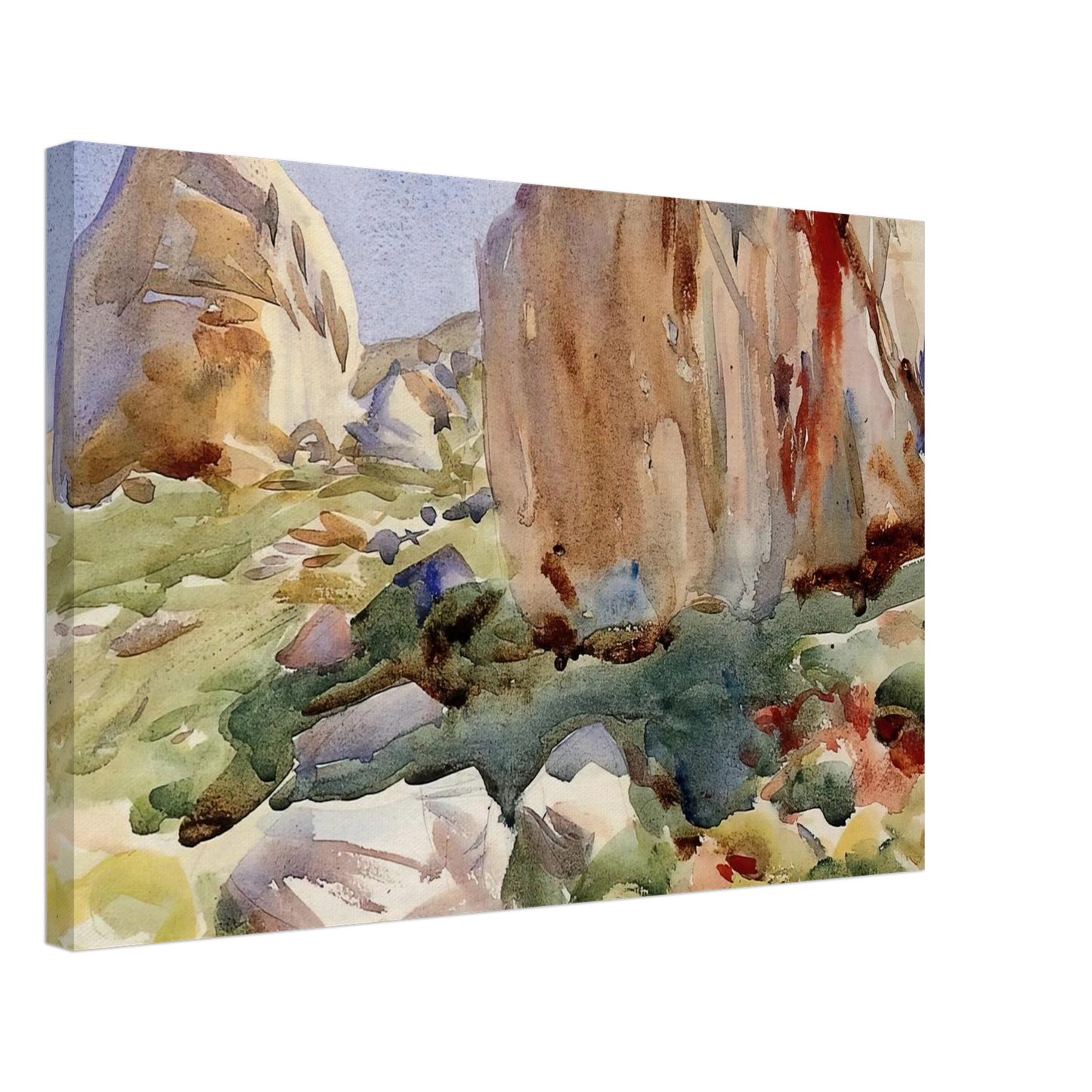 John Singer Sargent - The Simplon. Large Rocks Canvas - 70x100 cm / 28x40 inches-canvas