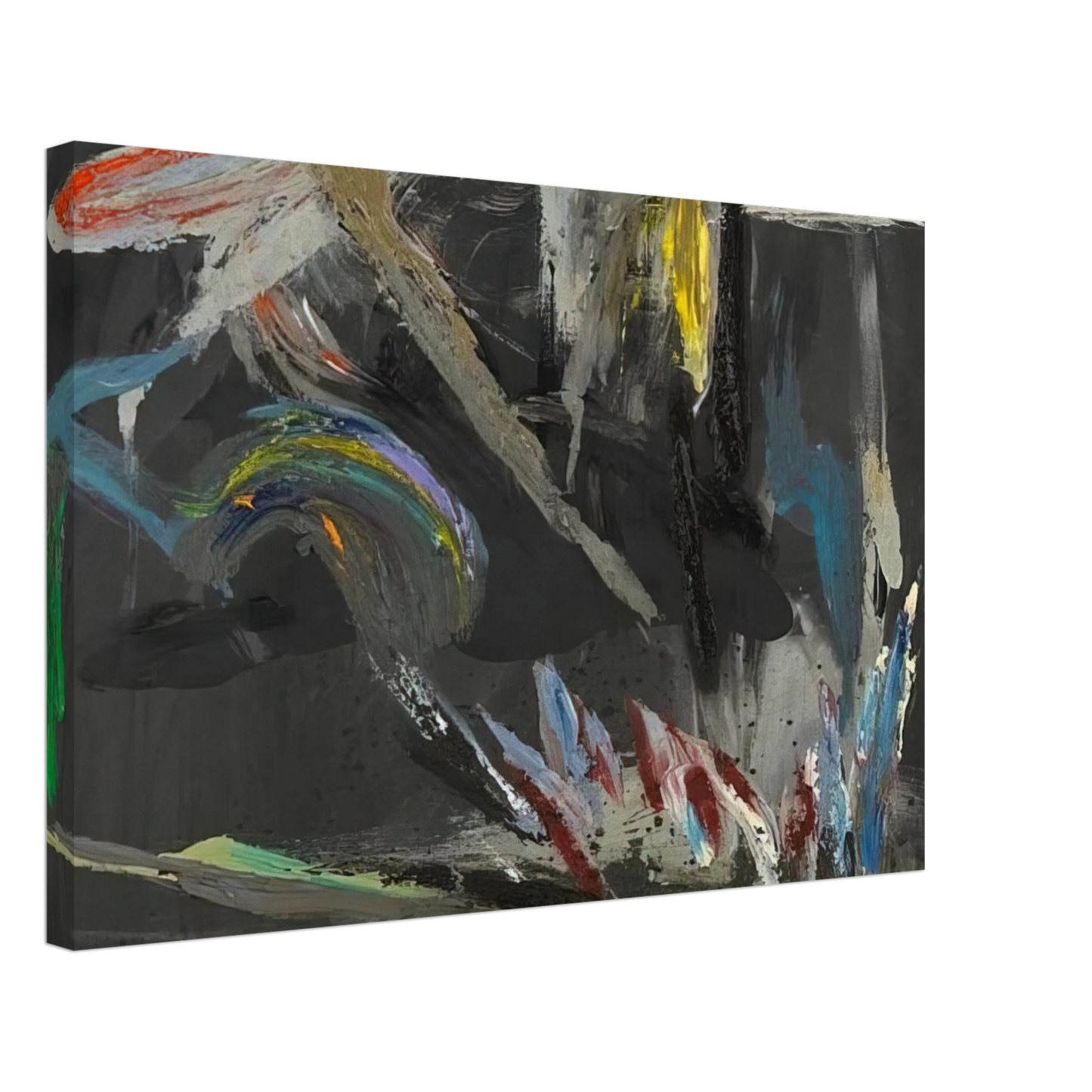 Stephen Mueller - Take That Back Black #282 - 1984 Canvas - 40x60 cm / 16x24 inches-canvas