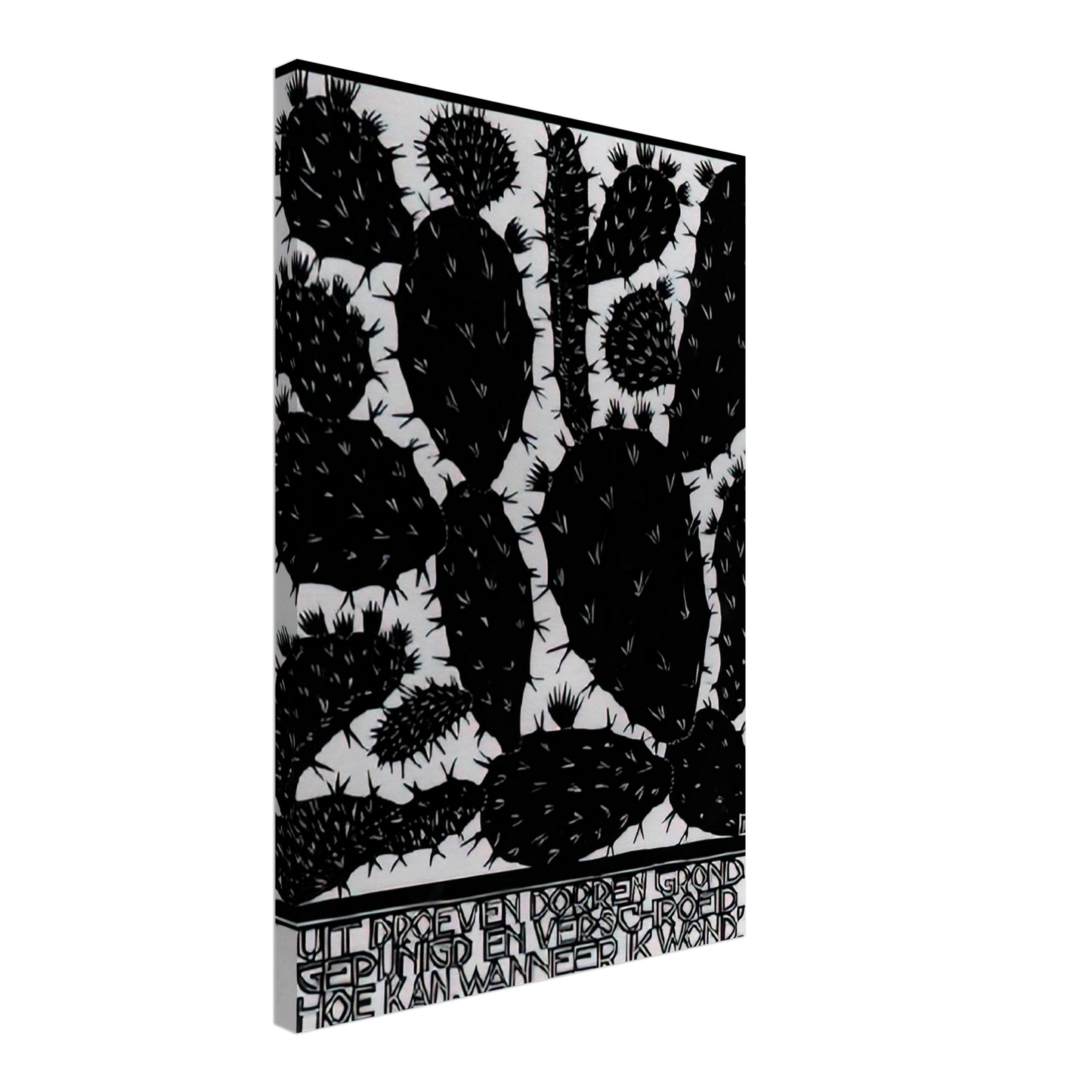 MC Escher - EMBLEMATA CACTUS Canvas - 40x60 cm / 16x24 inches-canvas