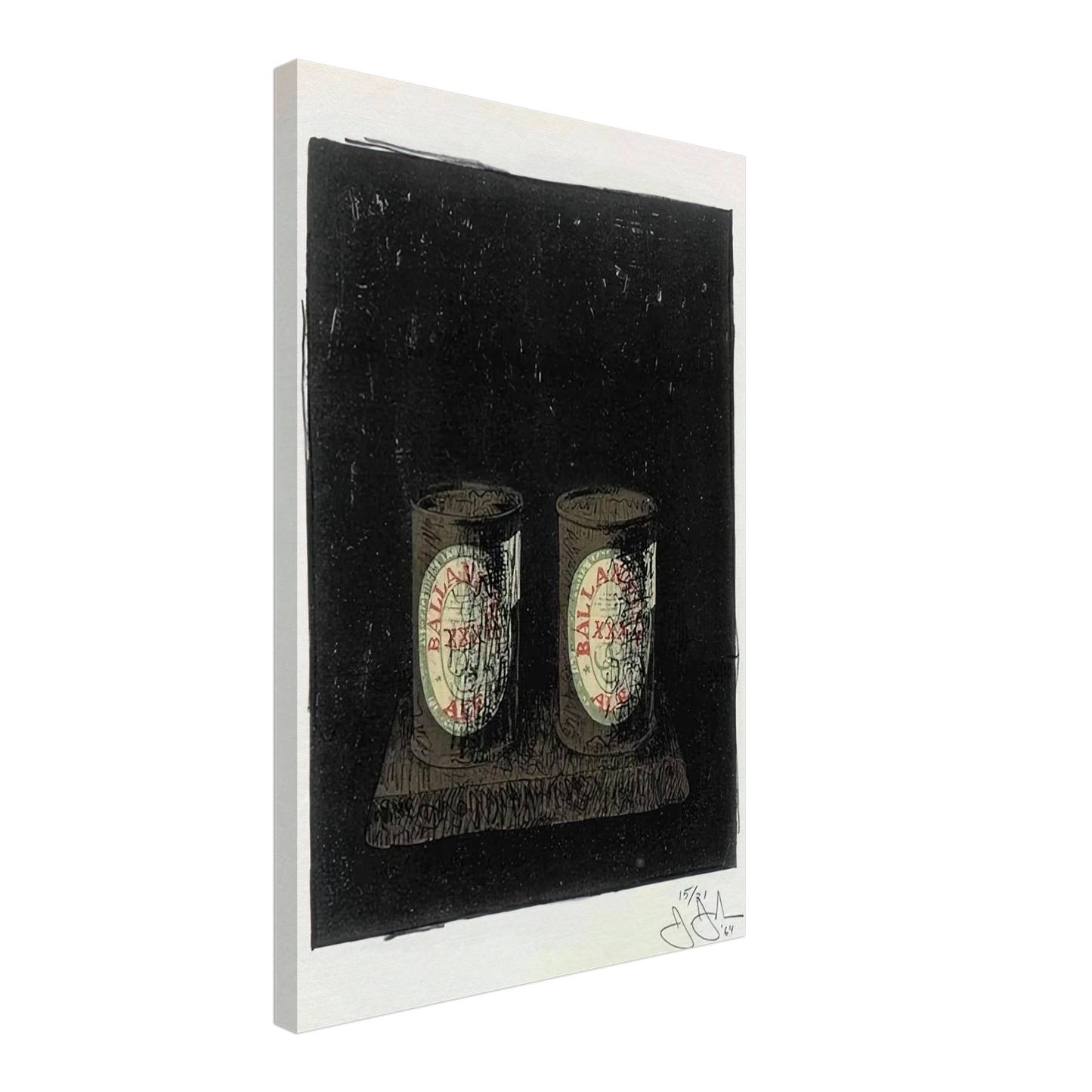 Jasper Johns - ALE CANS 1964 1 Canvas - 40x60 cm / 16x24 inches-canvas
