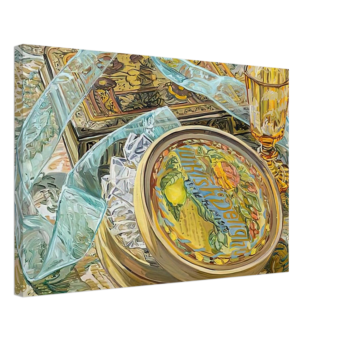 Janet Fish - TURKISH DELIGHT 2003 Canvas - 40x60 cm / 16x24 inches-canvas