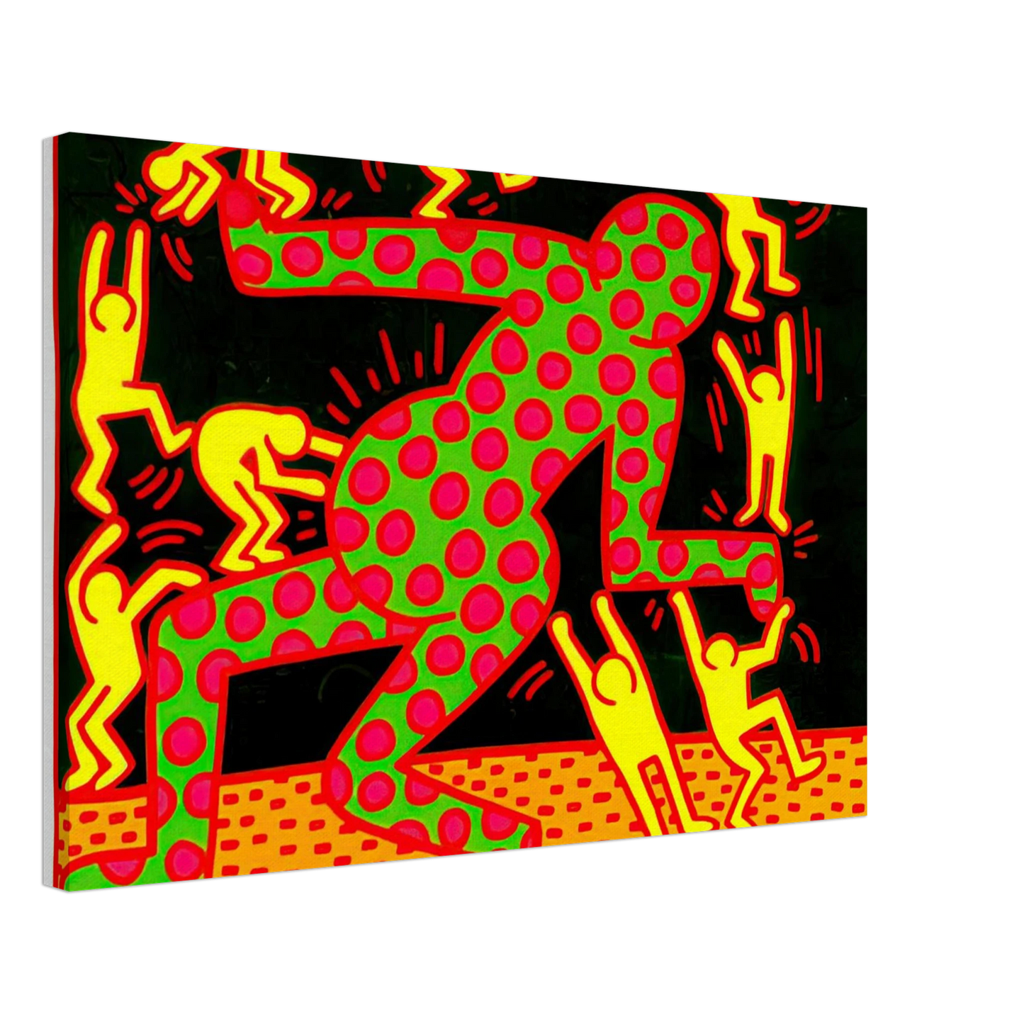 Keith Haring - UNTITLED 1983 2 Canvas - 70x100 cm / 28x40 inches-canvas