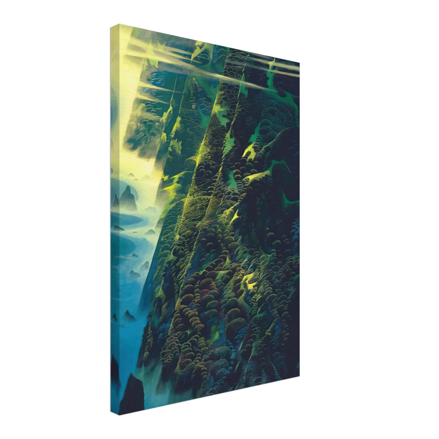 Eyvind Earle - Jeweled Cliffs Canvas - 70x100 cm / 28x40 inches-canvas