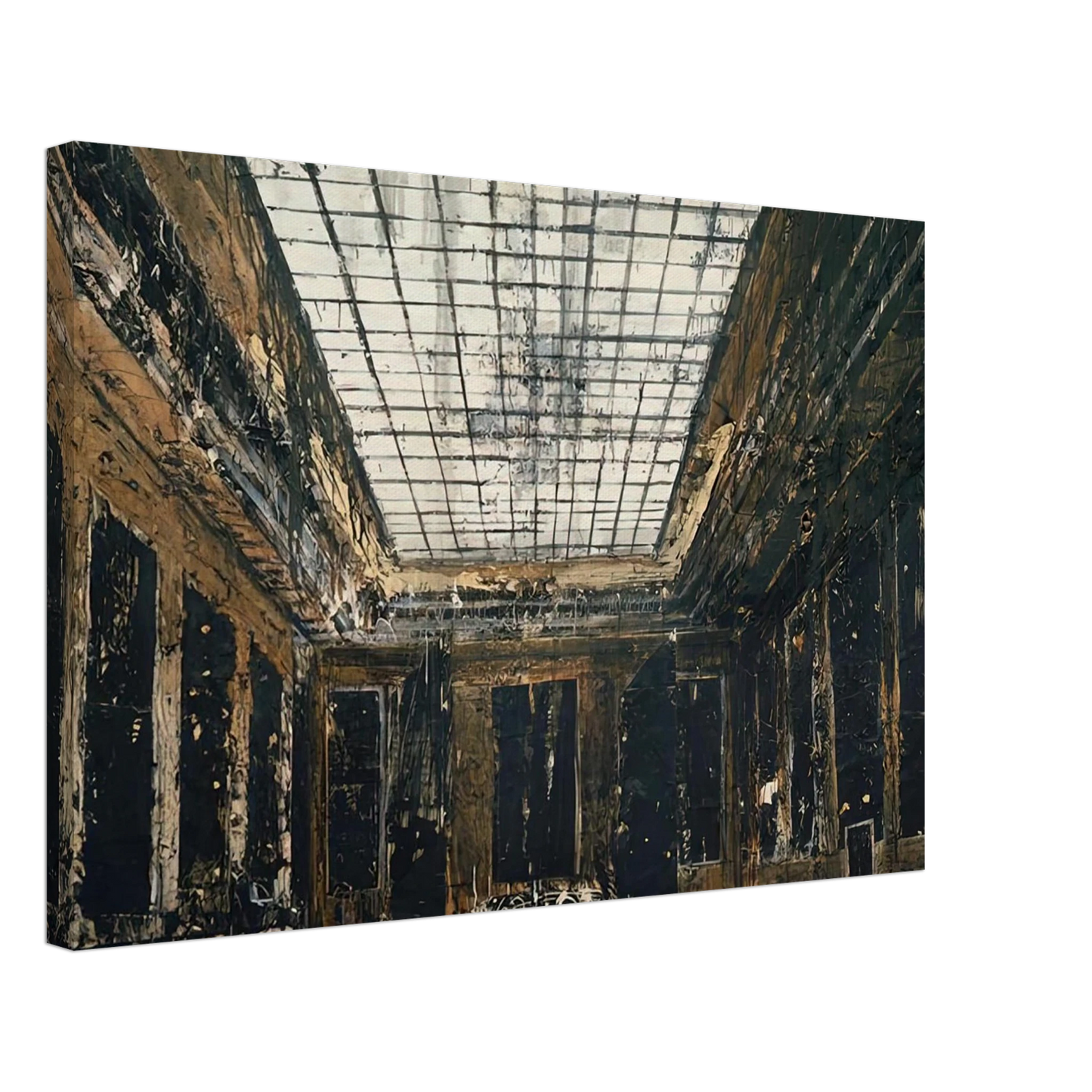 Anselm Kiefer - INTERIOR 1981 Canvas - 70x100 cm / 28x40 inches-canvas