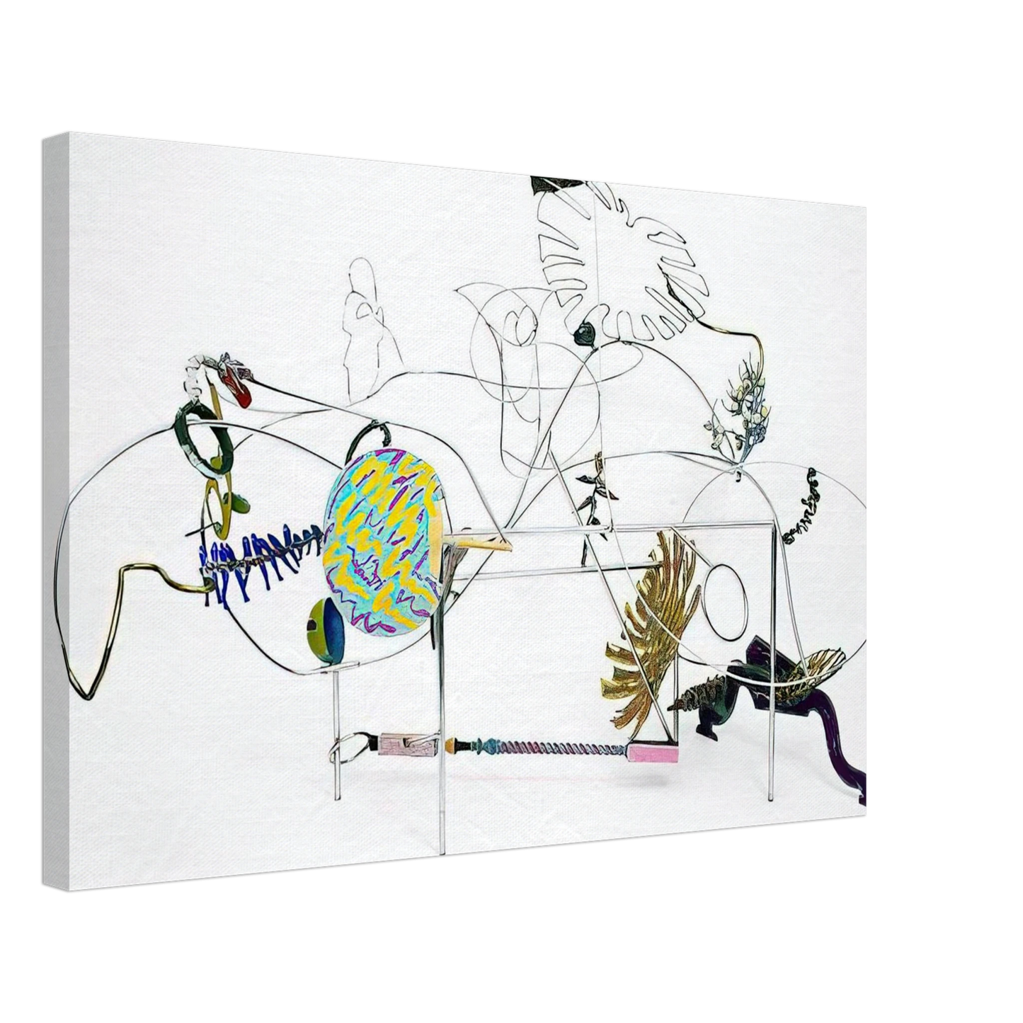 Nancy Graves - GRANDE NATURE MORTE 1987 Canvas - 40x60 cm / 16x24 inches-canvas