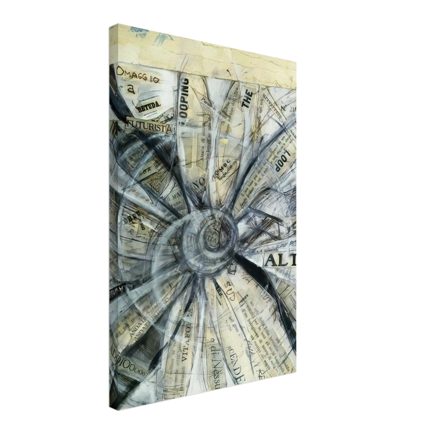 Carlo Carra - OMAGGIO A BETUDA FUTURISTA 1915 Canvas - 70x100 cm / 28x40 inches-canvas