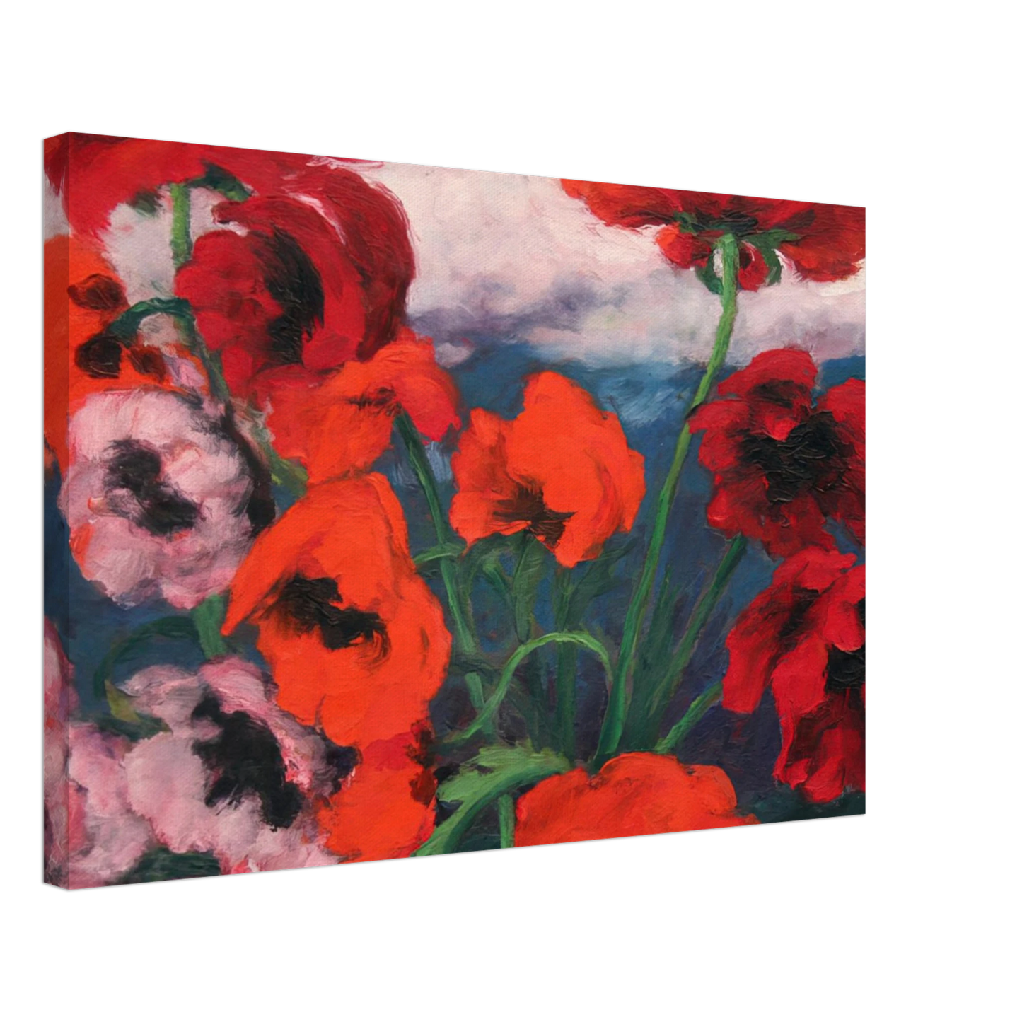 Emil Nolde - Large Poppies Canvas - 40x60 cm / 16x24 inches-canvas