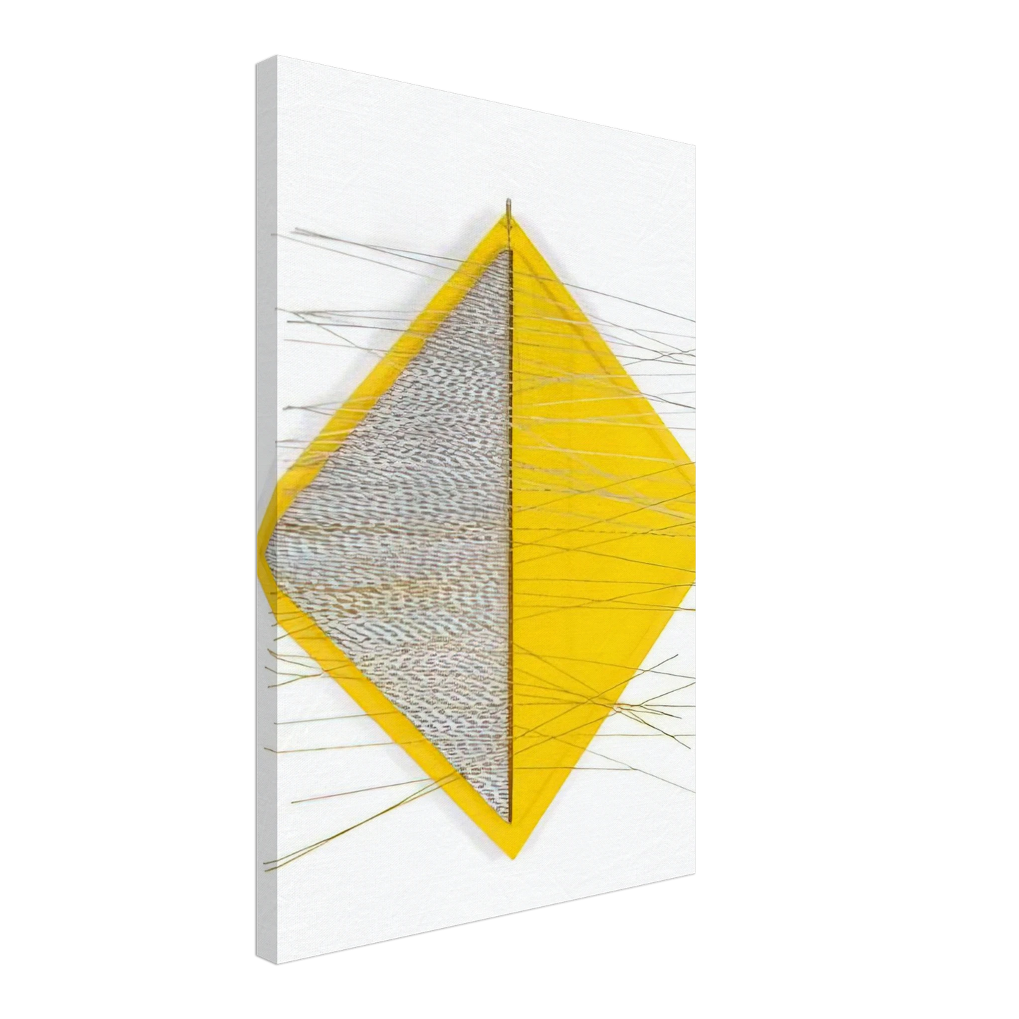 Jesus Rafael Soto - PETITE LOSANGE JAUNE Canvas - 40x60 cm / 16x24 inches-canvas