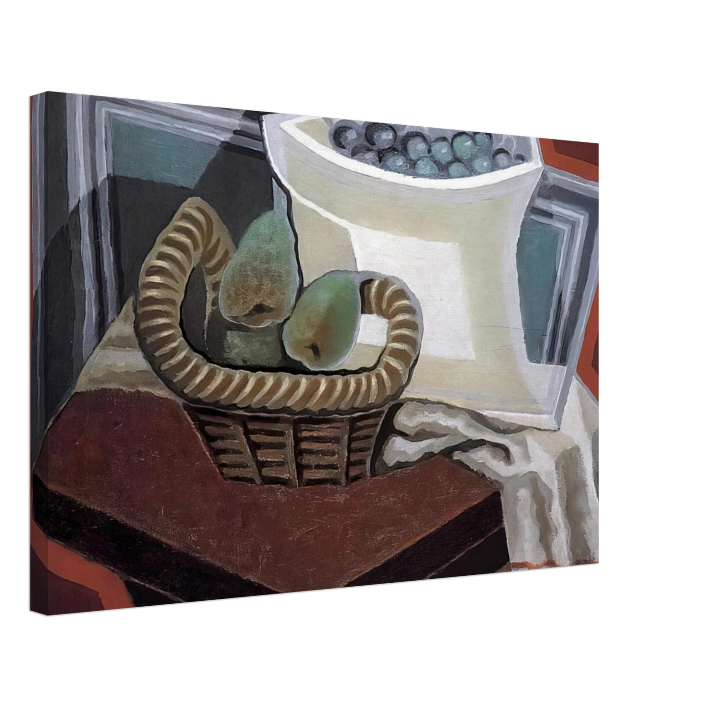 Juan Gris - THE BASKET OF PEARS 1925 Canvas - 40x60 cm / 16x24 inches-canvas