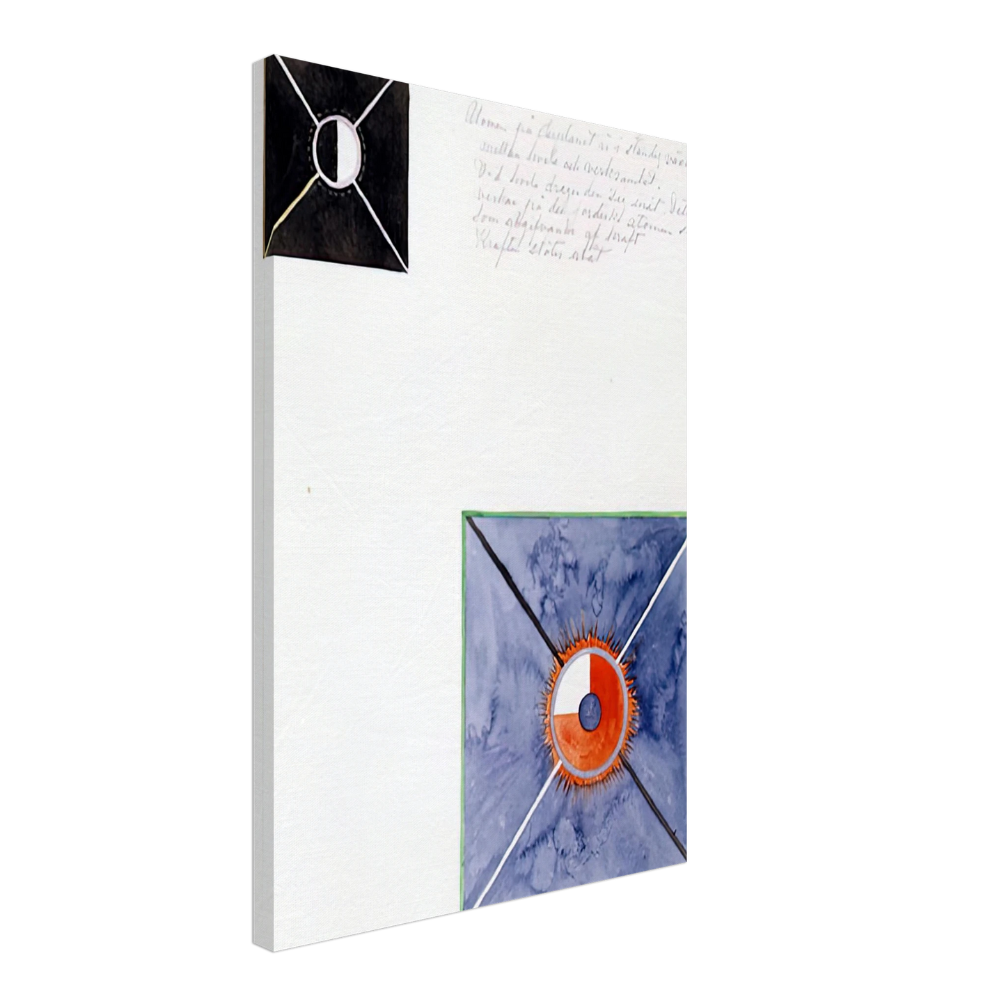 Hilma af Klint - ATOM SERIES NO 8 ATOM ON THE ETHER PLANE IS IN CONSTANT CHANGE BETWEEN REST AND ACTIVITY AT THE 1917 Canvas - 40x60 cm / 16x24 inches-canvas