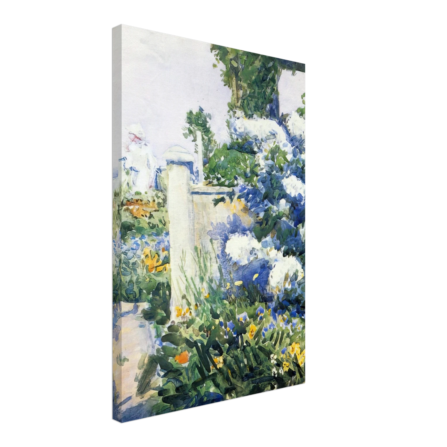 Childe Hassam - Garden by the Sea, Isles of Shoals Canvas - 70x100 cm / 28x40 inches-canvas