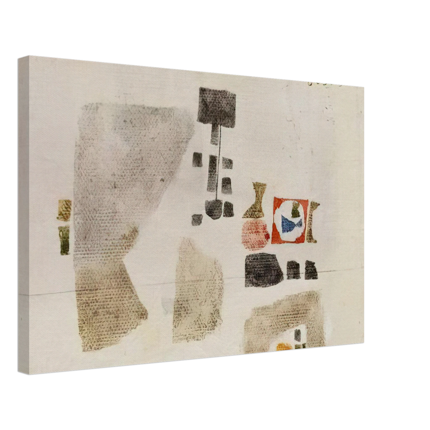 Julius Bissier - Komposition - 1956 Canvas - 40x60 cm / 16x24 inches-canvas