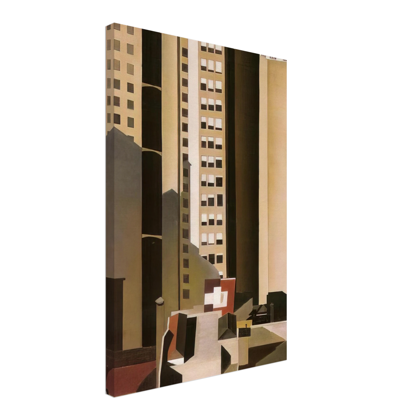 Charles Sheeler - Skyscrapers - 1922 Canvas - 40x60 cm / 16x24 inches-canvas