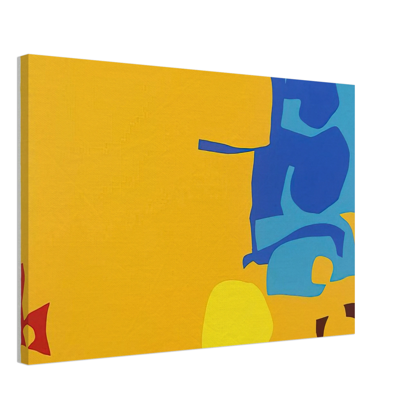 Patrick Heron - Blues Dovetailed in Yellow - 1970 Canvas - 70x100 cm / 28x40 inches-canvas