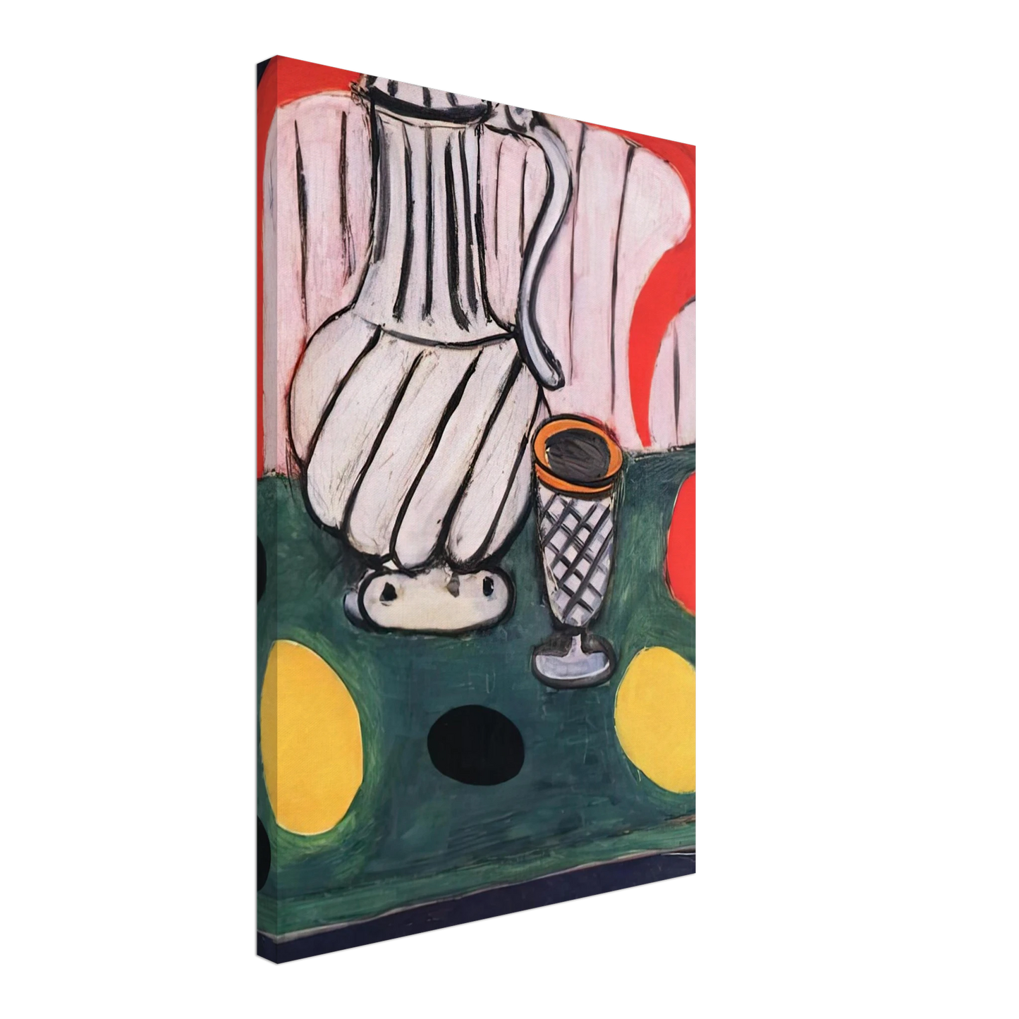 Henri Matisse - TIN PITCHER LEMON AND ARMCHAIR 1939 Canvas - 40x60 cm / 16x24 inches-canvas