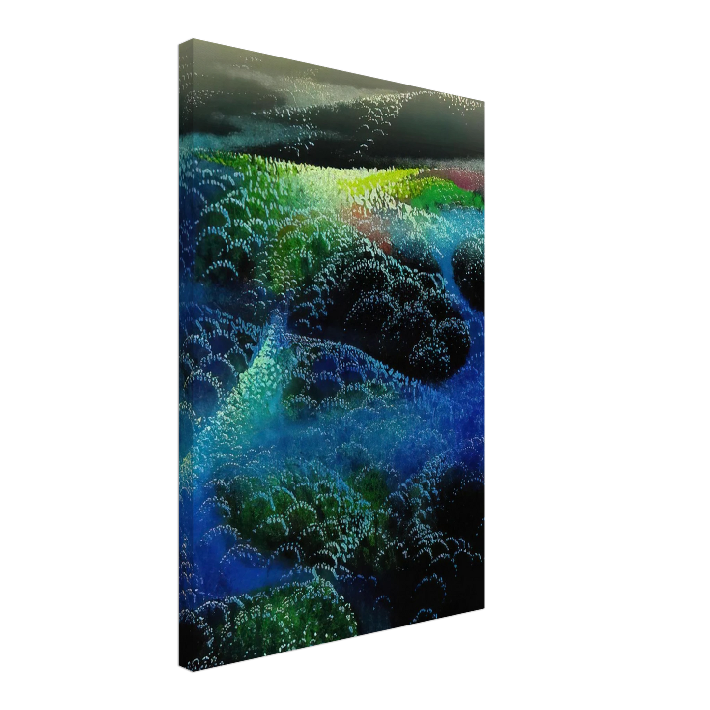 Eyvind Earle - Fields Of Fog Canvas - 40x60 cm / 16x24 inches-canvas